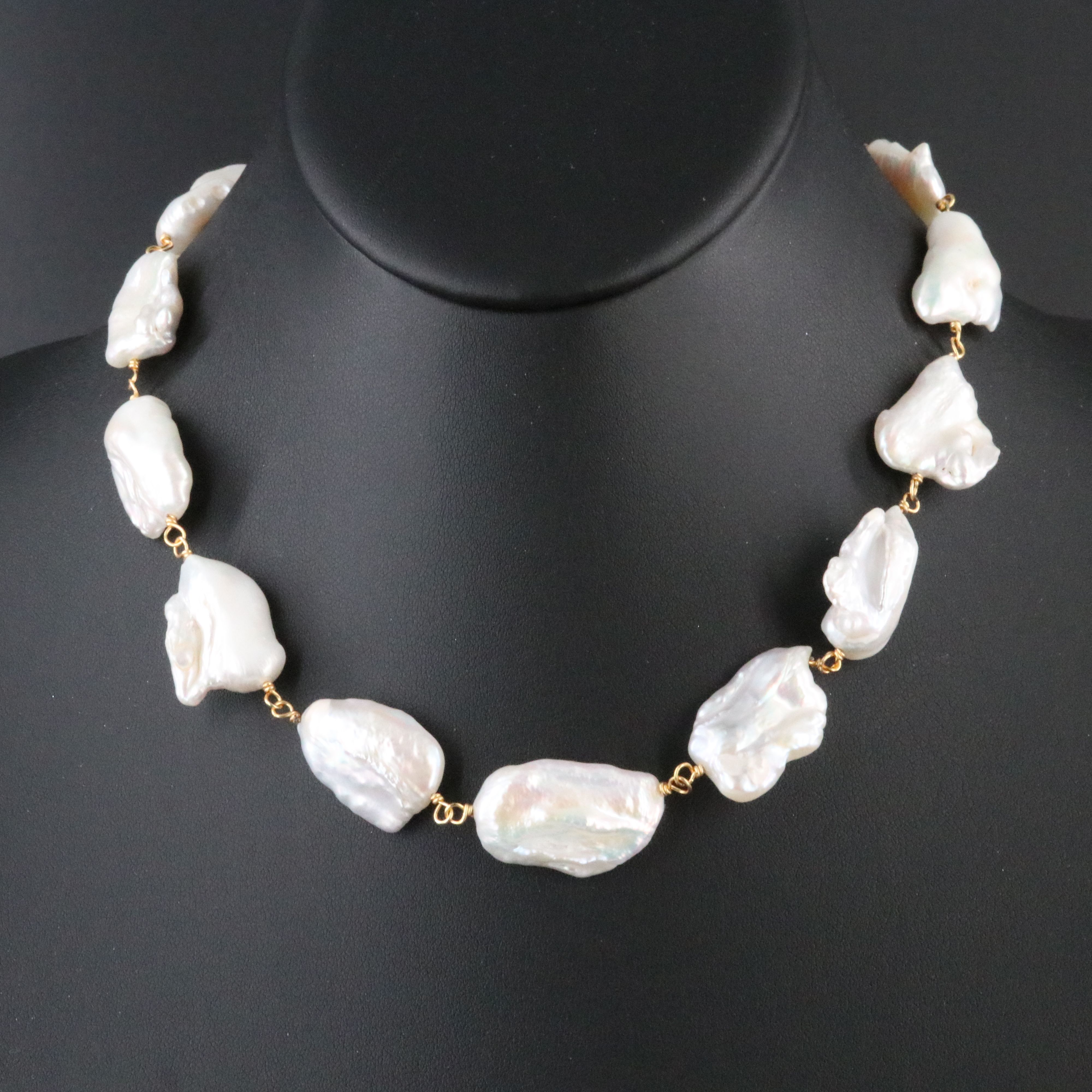Pearl Necklace with Sterling Clasp