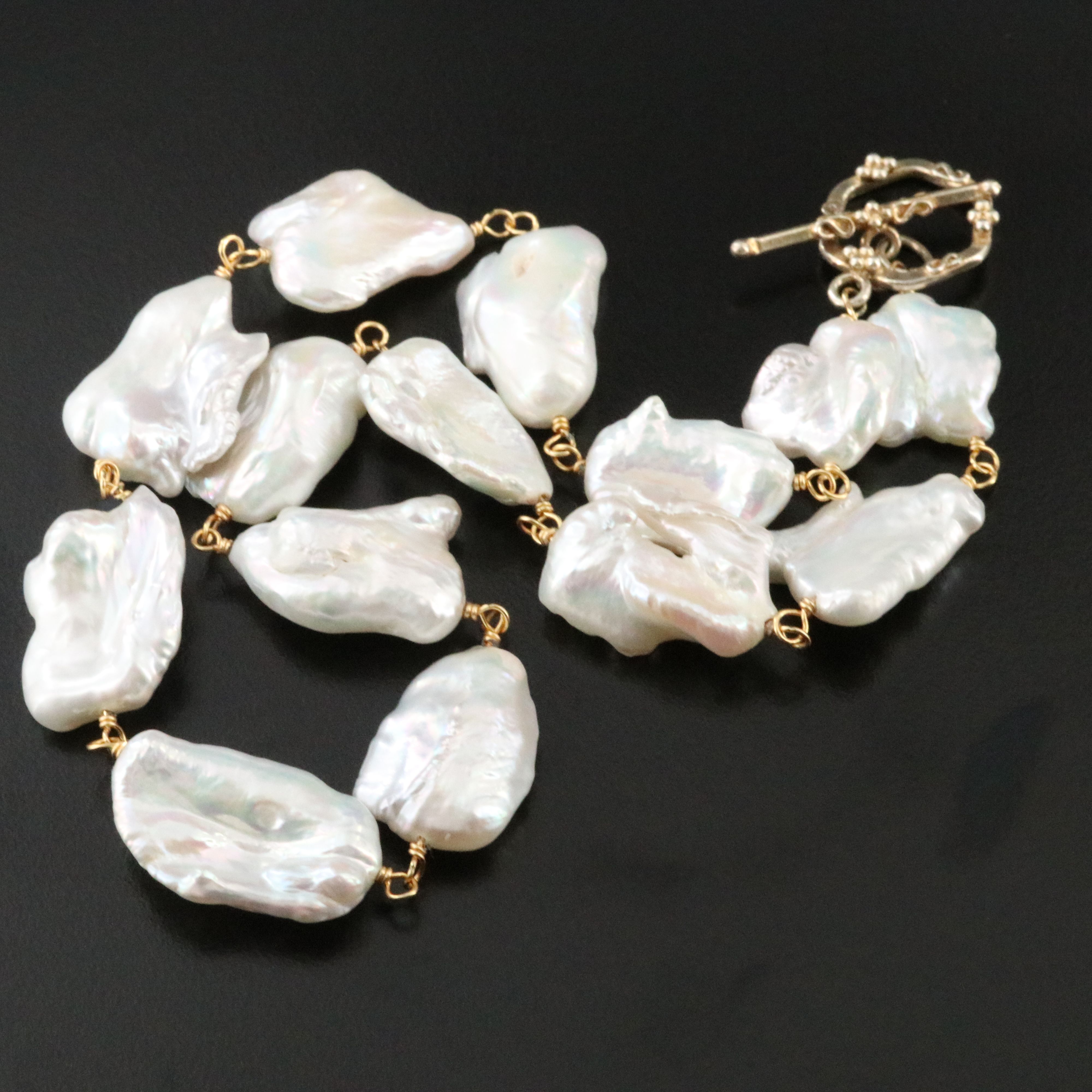 Pearl Necklace with Sterling Clasp