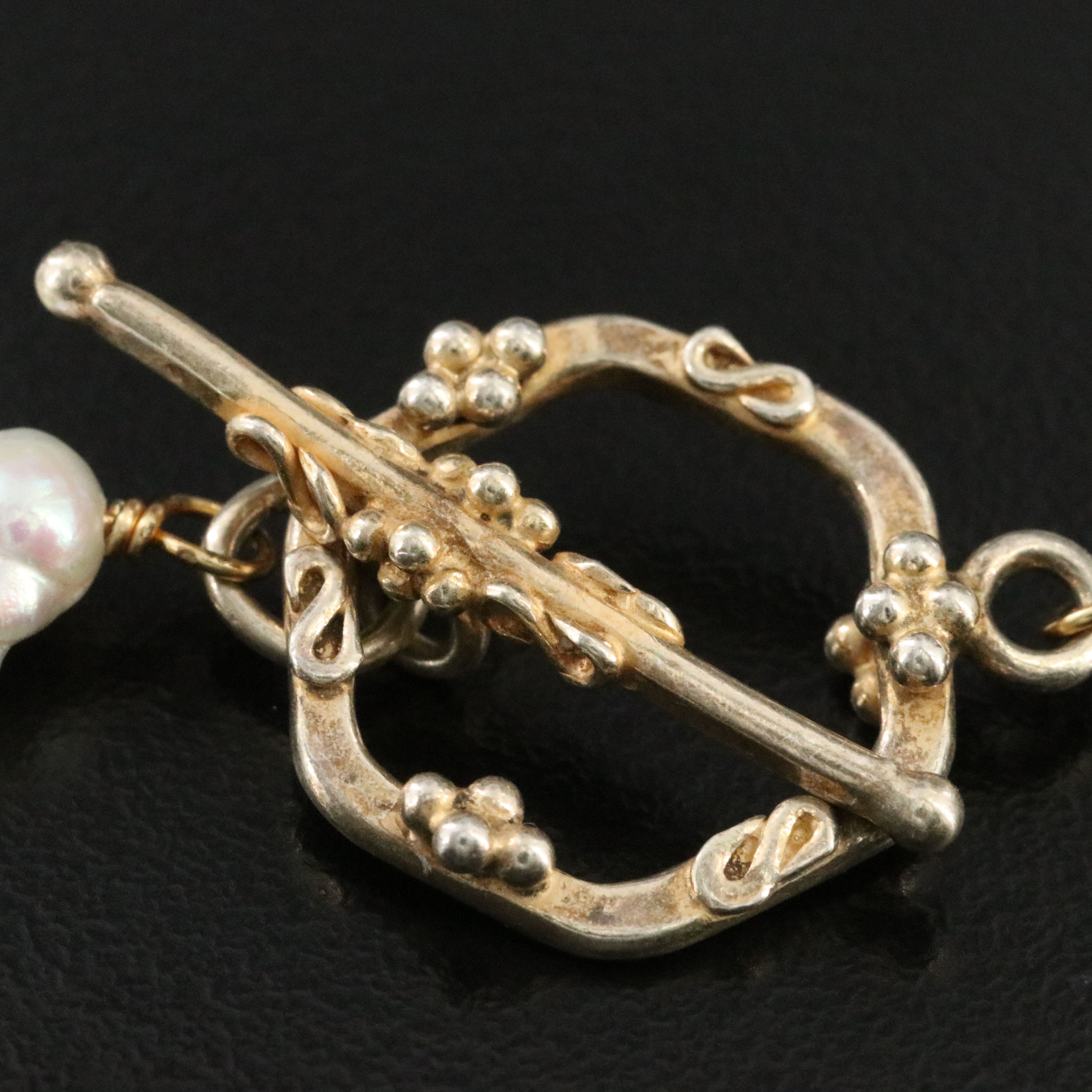 Pearl Necklace with Sterling Clasp