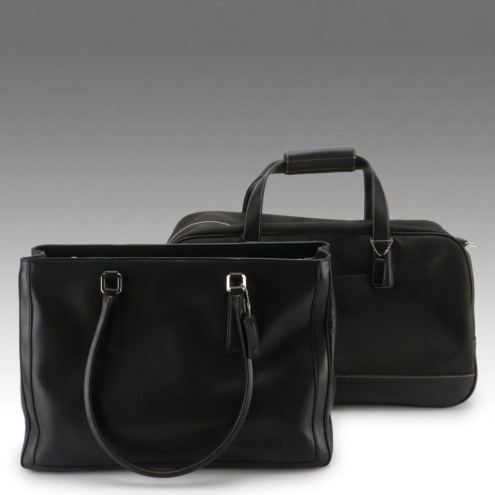 Coach Bon Bus Satchel and Double-Face Canvas Weekender Bag