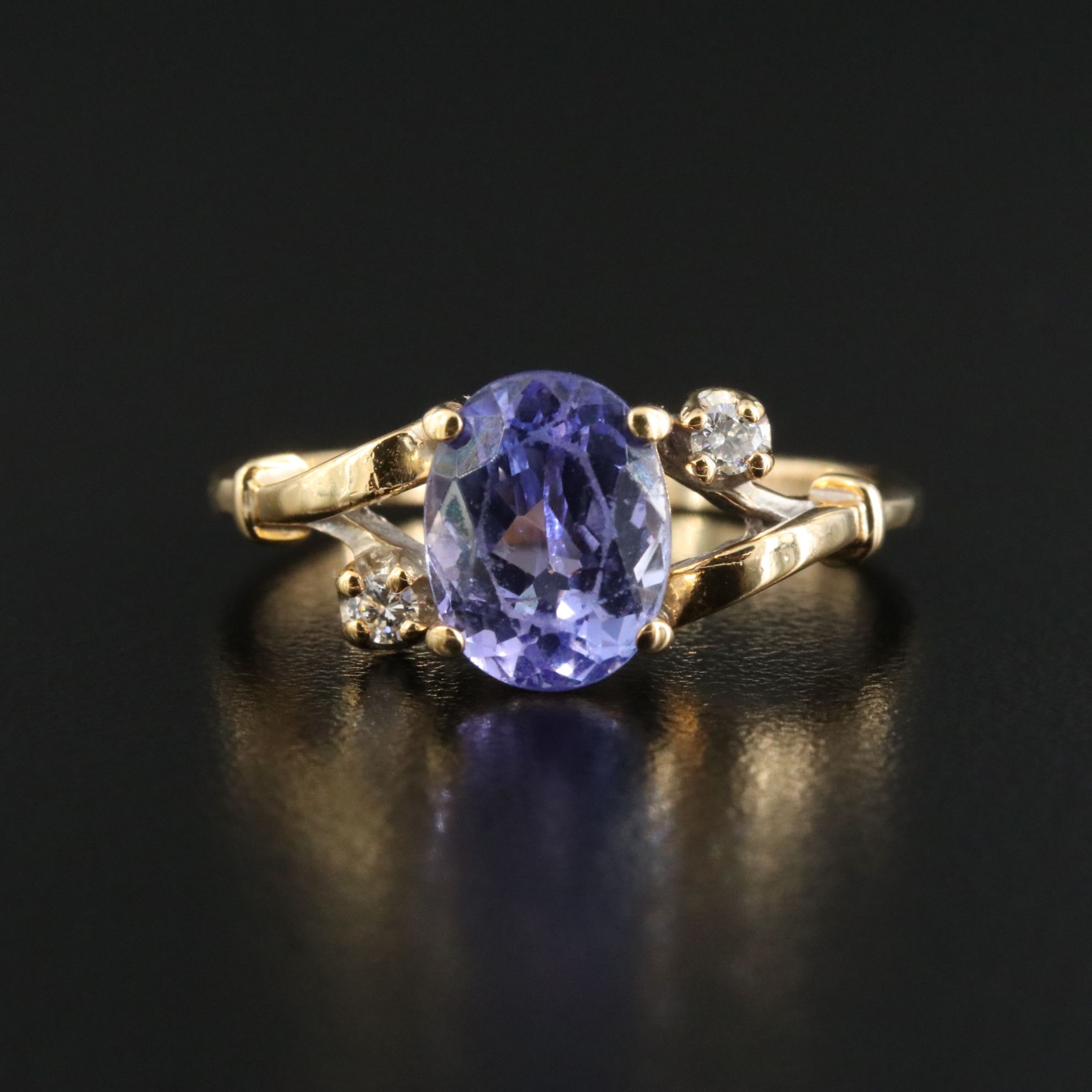 14K Tanzanite and Diamond Ring