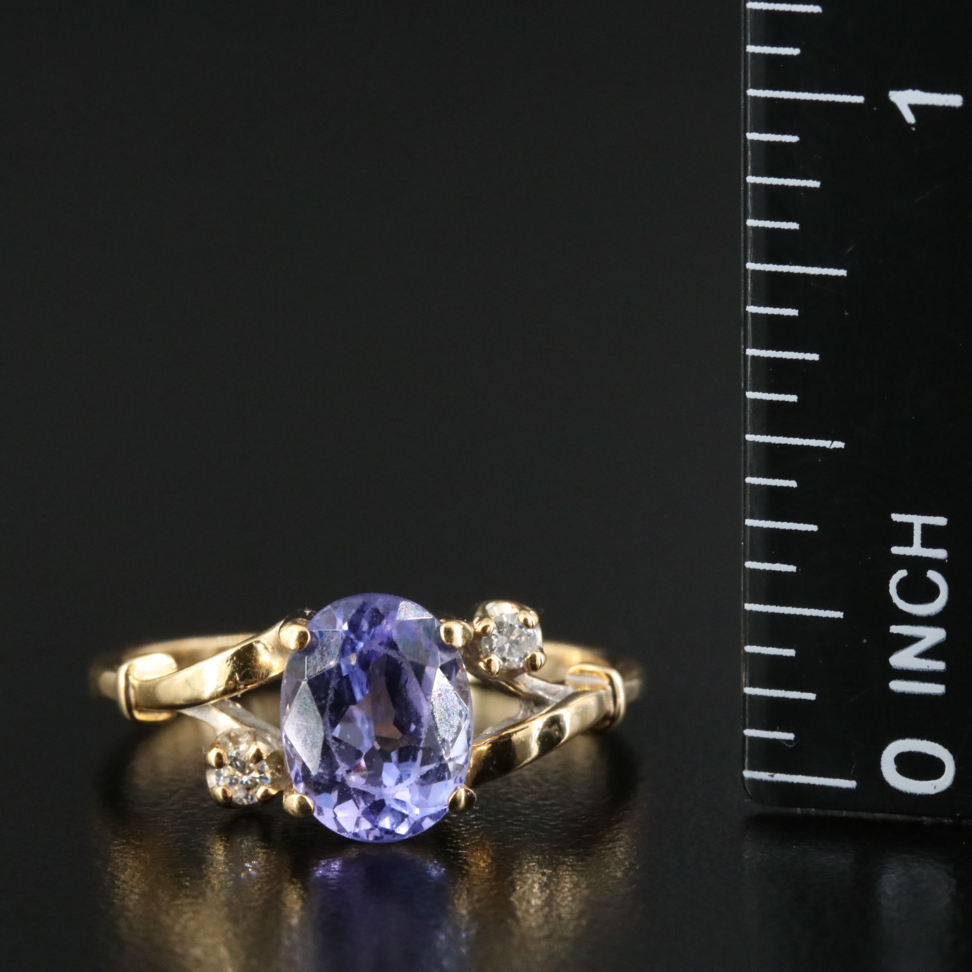 14K Tanzanite and Diamond Ring