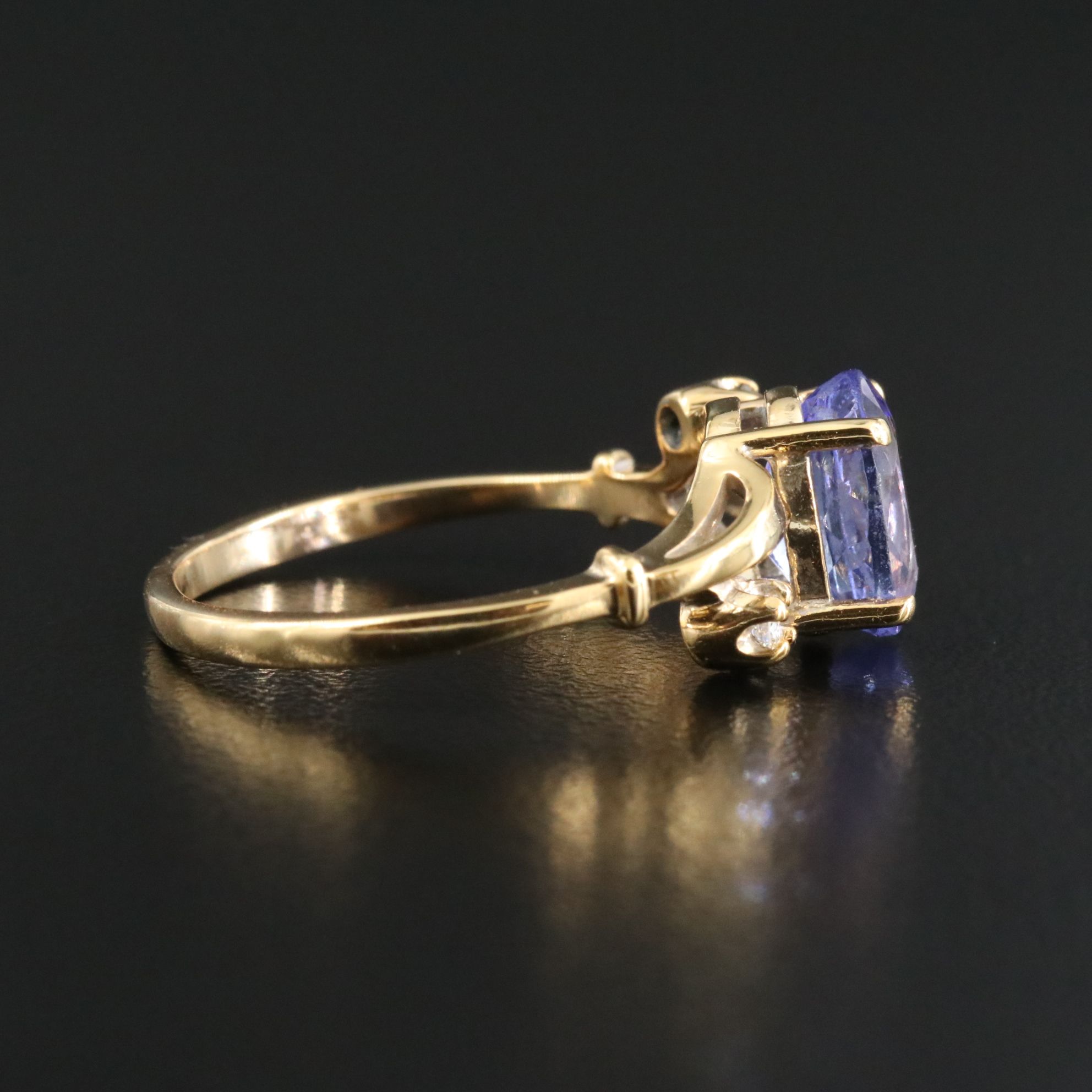 14K Tanzanite and Diamond Ring