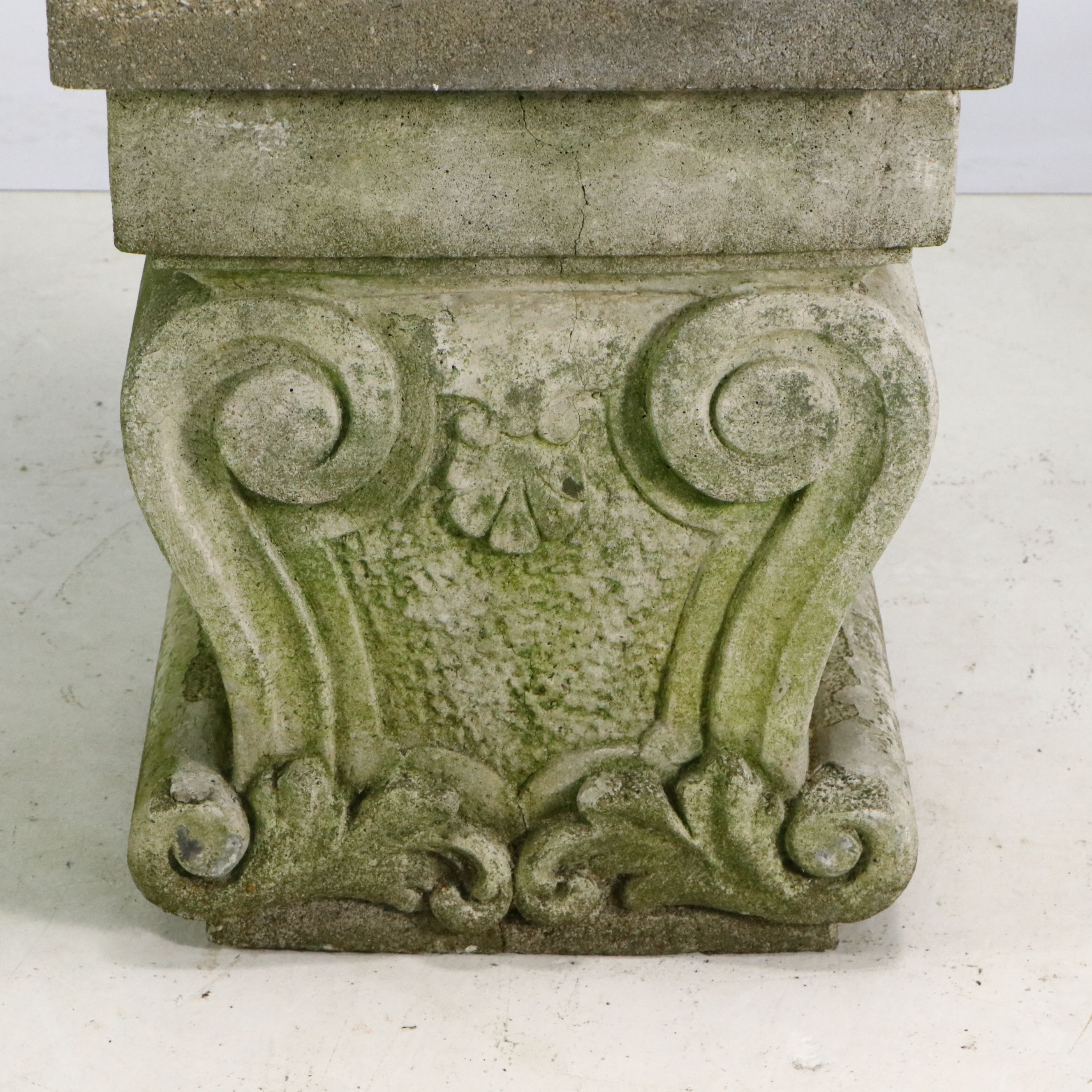 Concrete Cherub Garden Statue with Stand