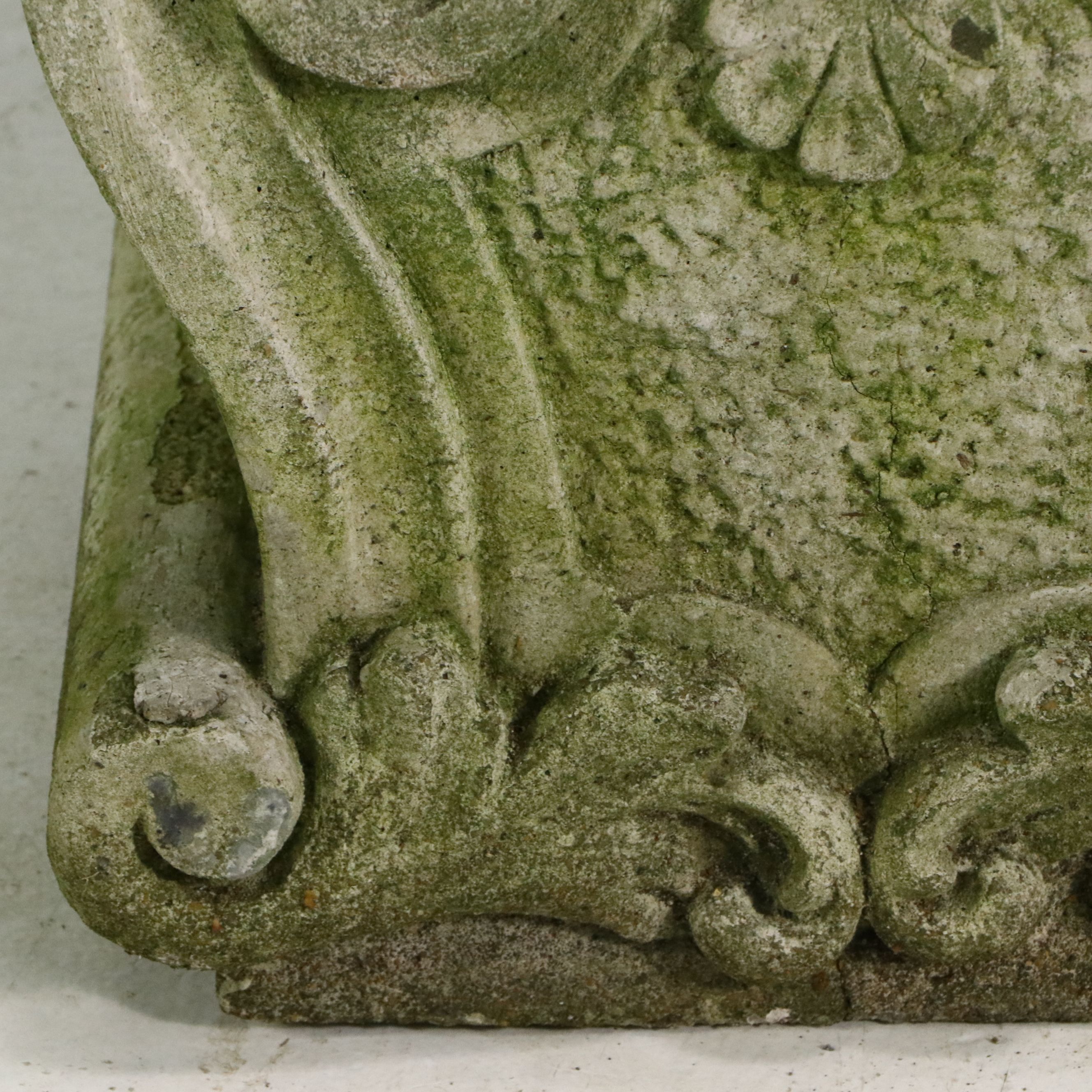 Concrete Cherub Garden Statue with Stand