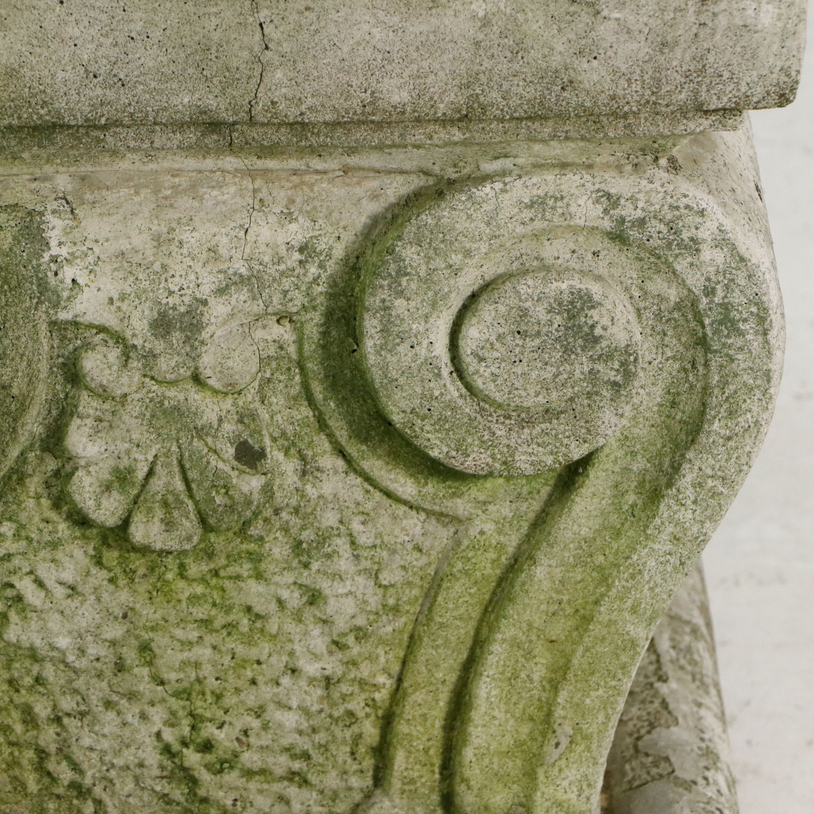 Concrete Cherub Garden Statue with Stand