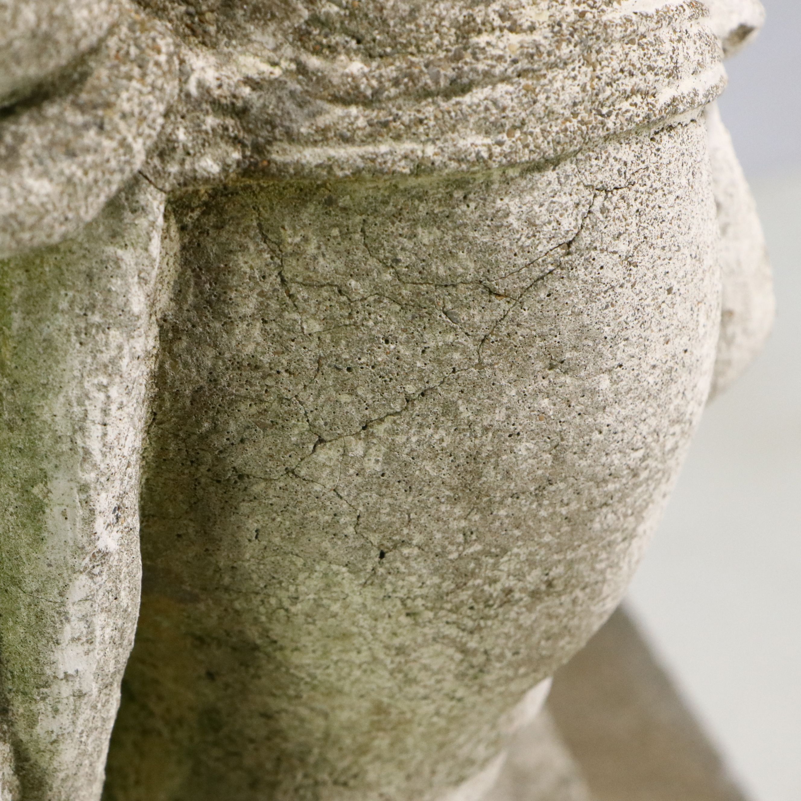 Concrete Cherub Garden Statue with Stand