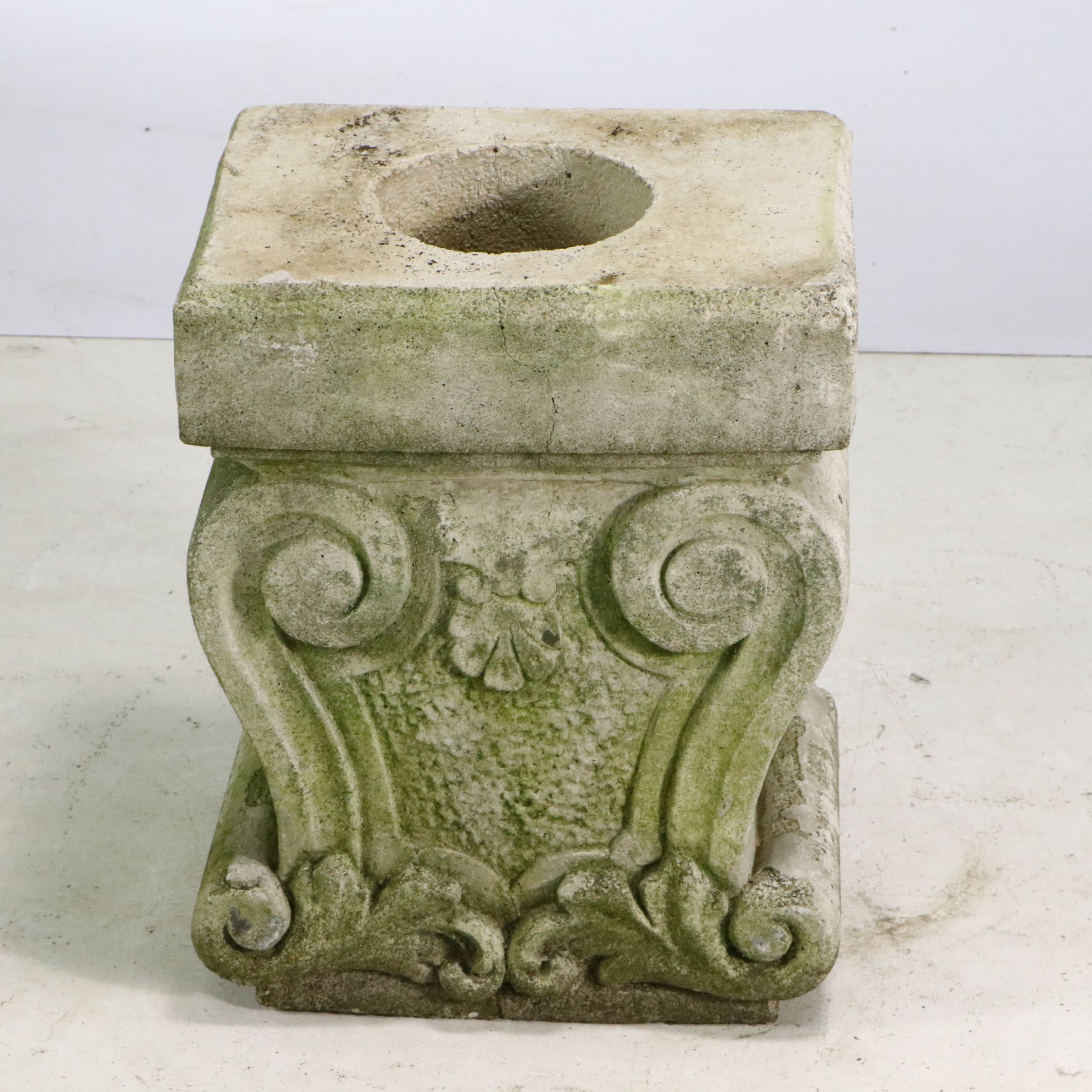 Concrete Cherub Garden Statue with Stand