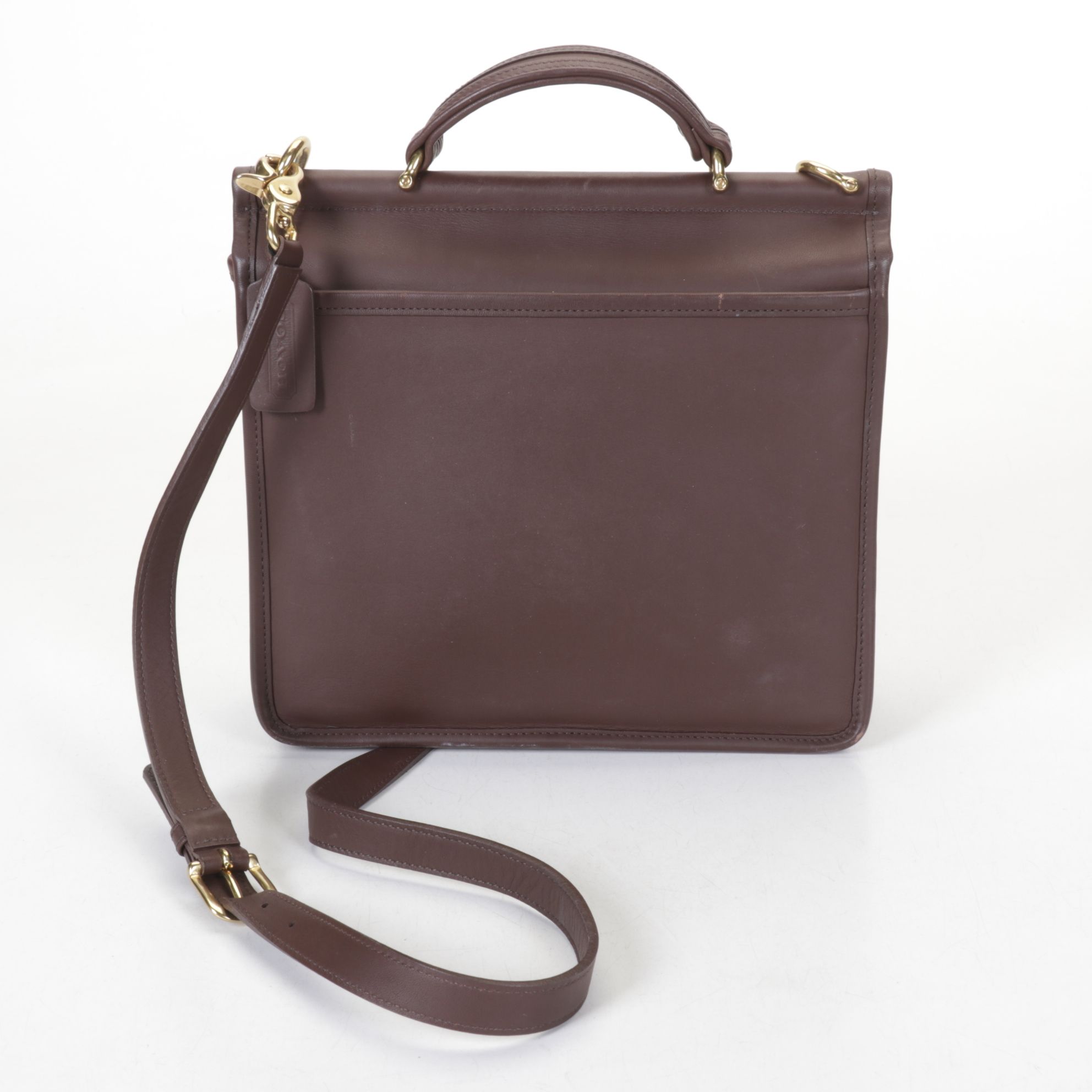 Coach Willis Two-Way Bag in Chocolate Brown Leather