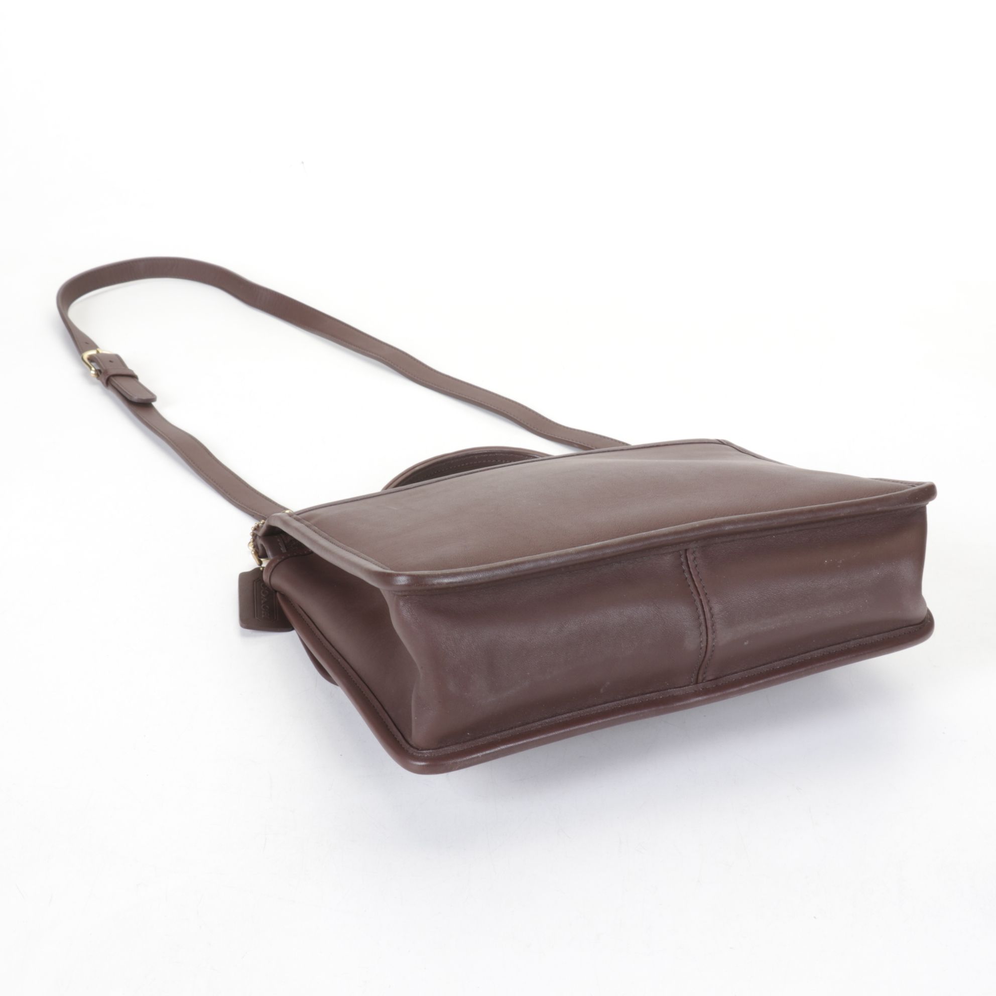 Coach Willis Two-Way Bag in Chocolate Brown Leather