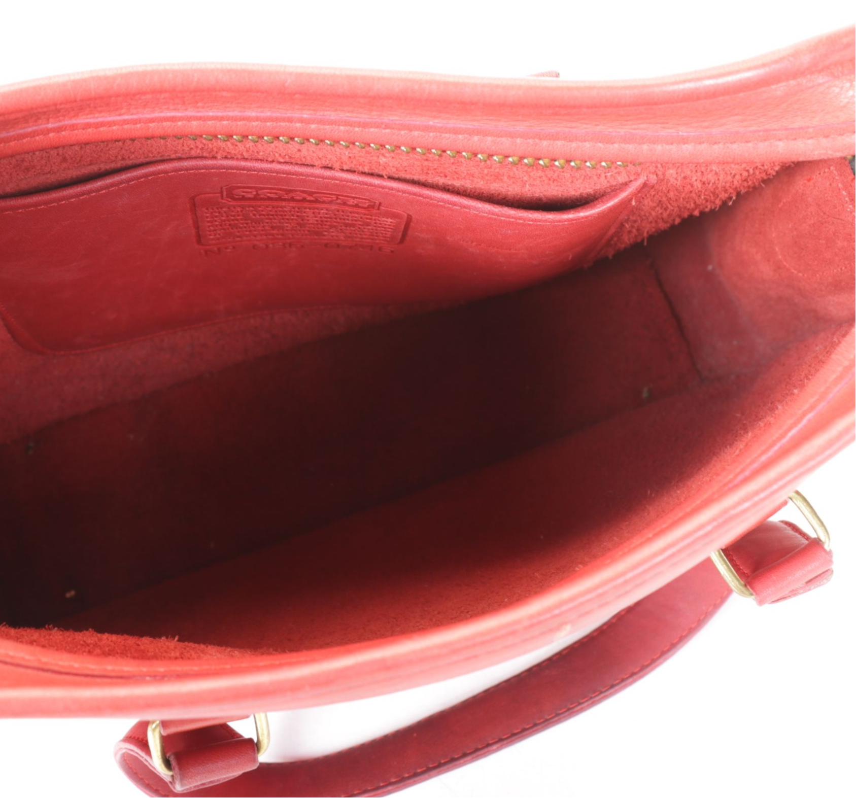 Coach Skinny Flight Bag in Red Leather, 1980s