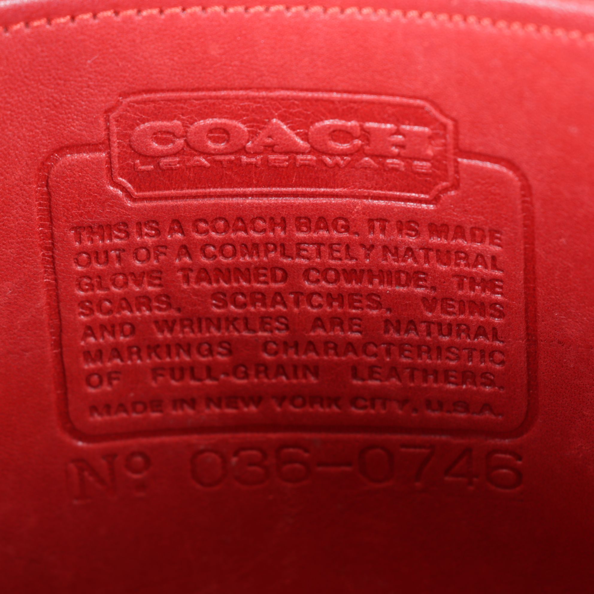 Coach Skinny Flight Bag in Red Leather, 1980s