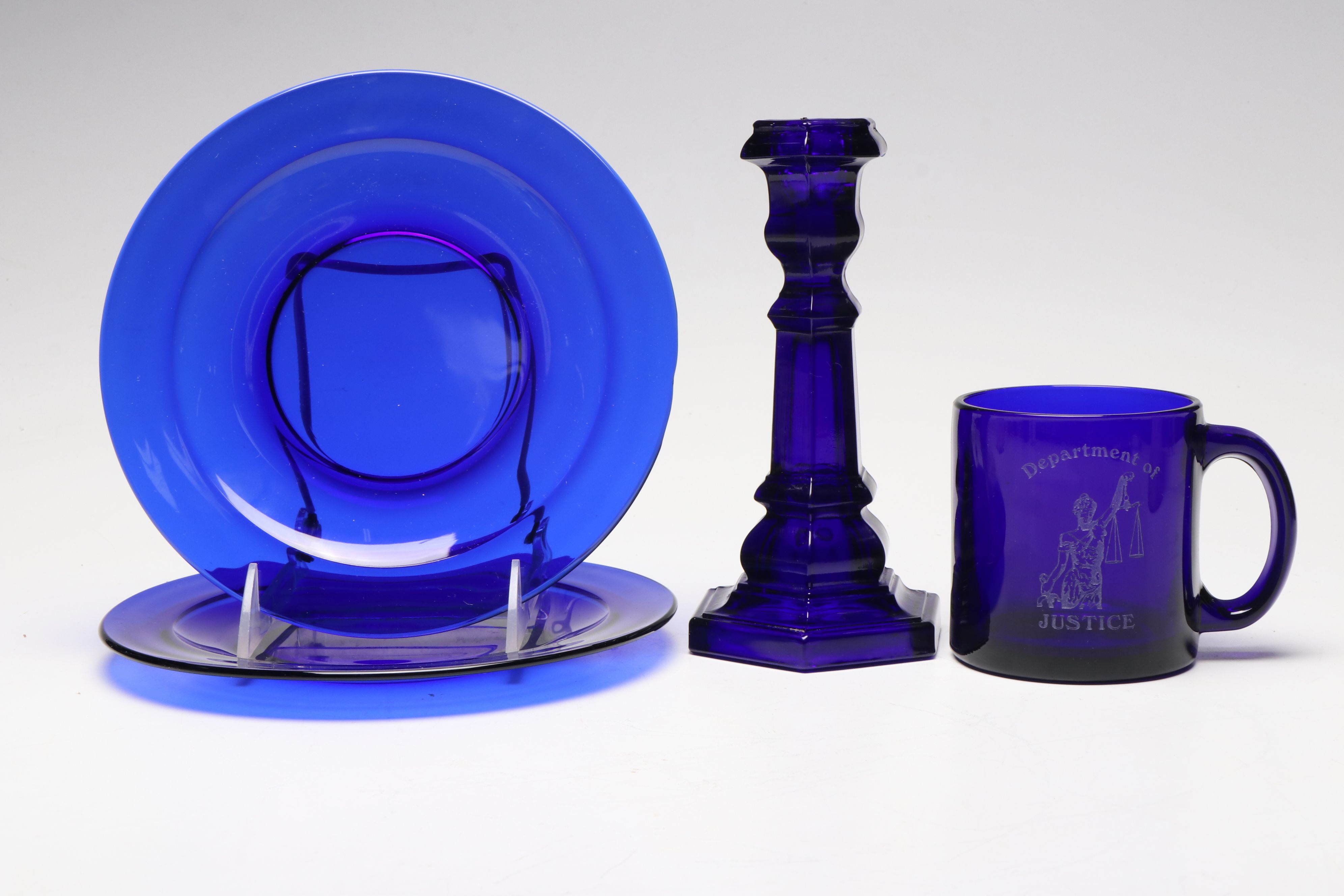 Hazel-Atlas "Moderntone Cobalt Blue" Cream Soup Bowls and Other Depression Glass