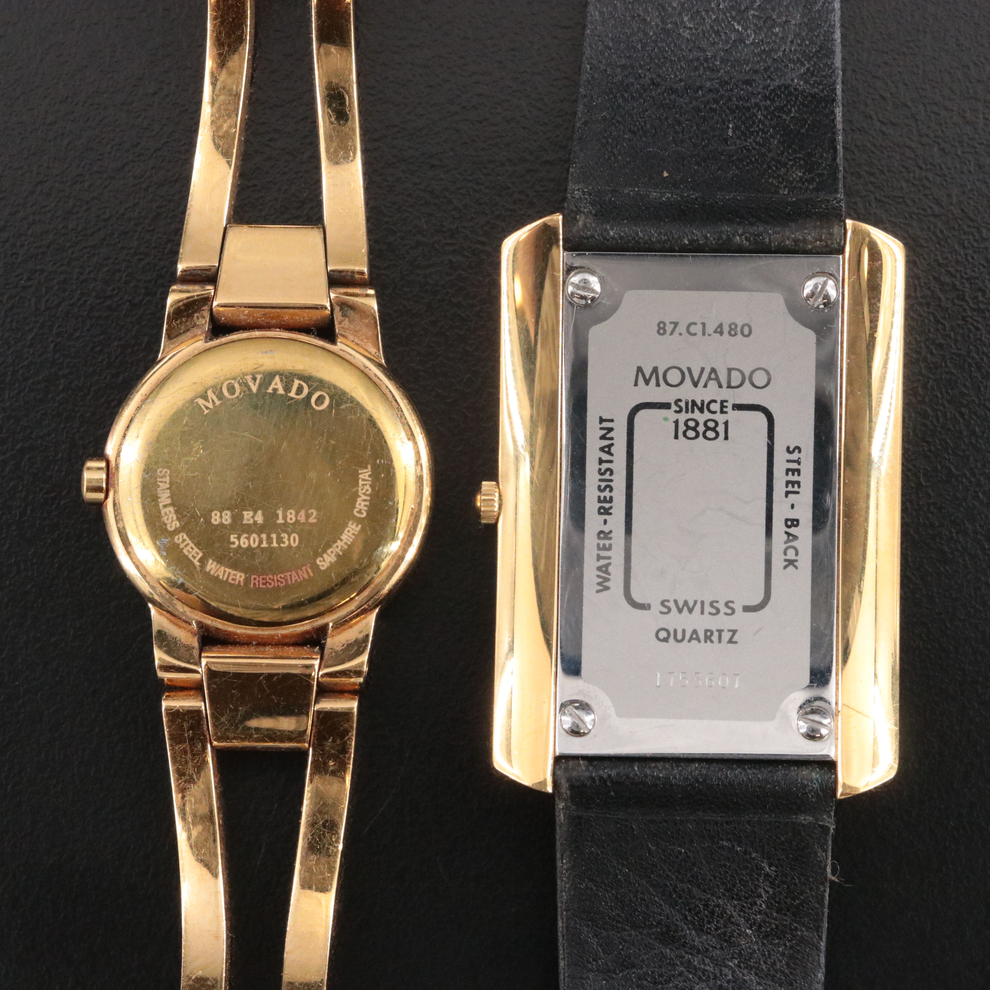 Movado Eliro and Amorosa Swiss Quartz Watches