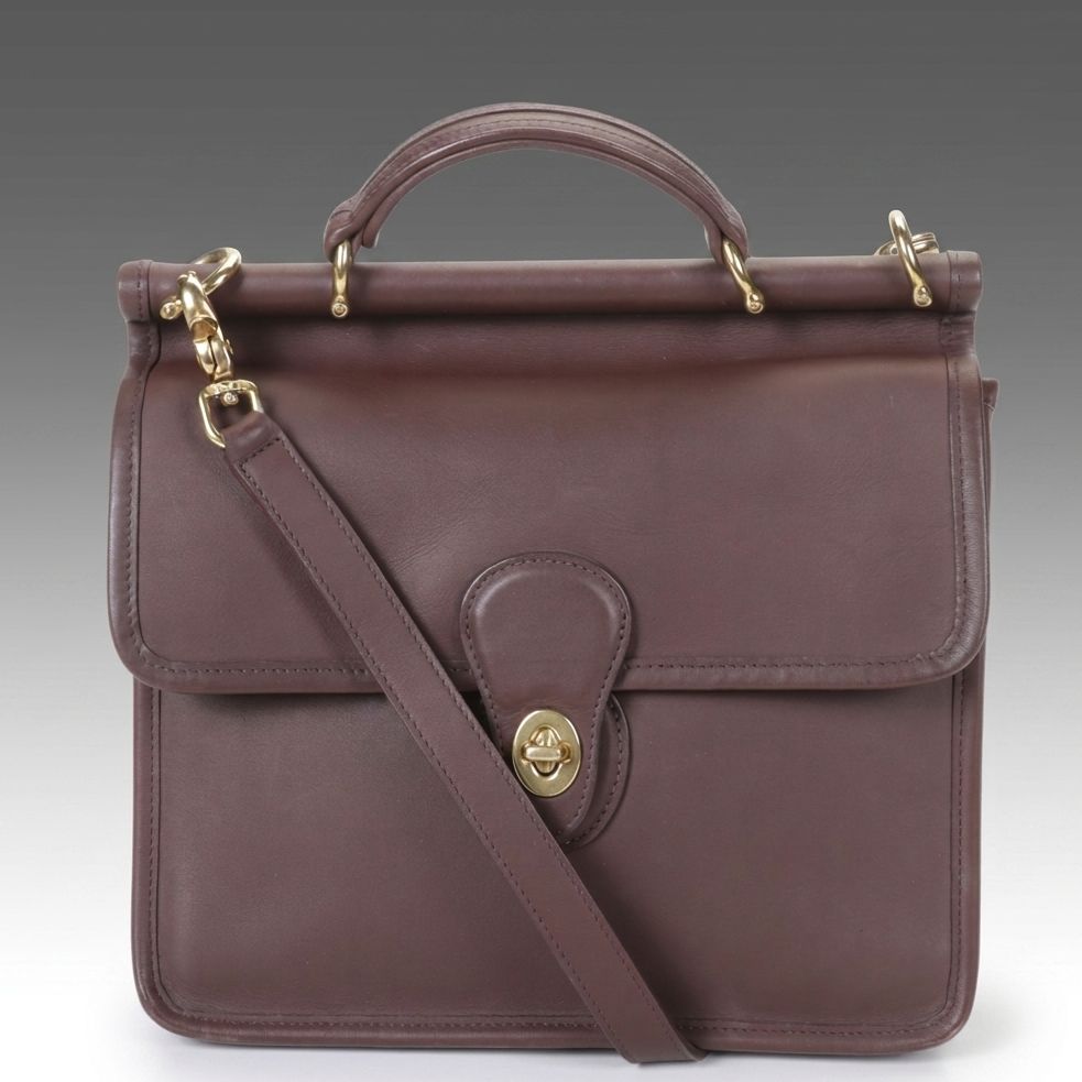 Coach Willis Two-Way Bag in Chocolate Brown Leather