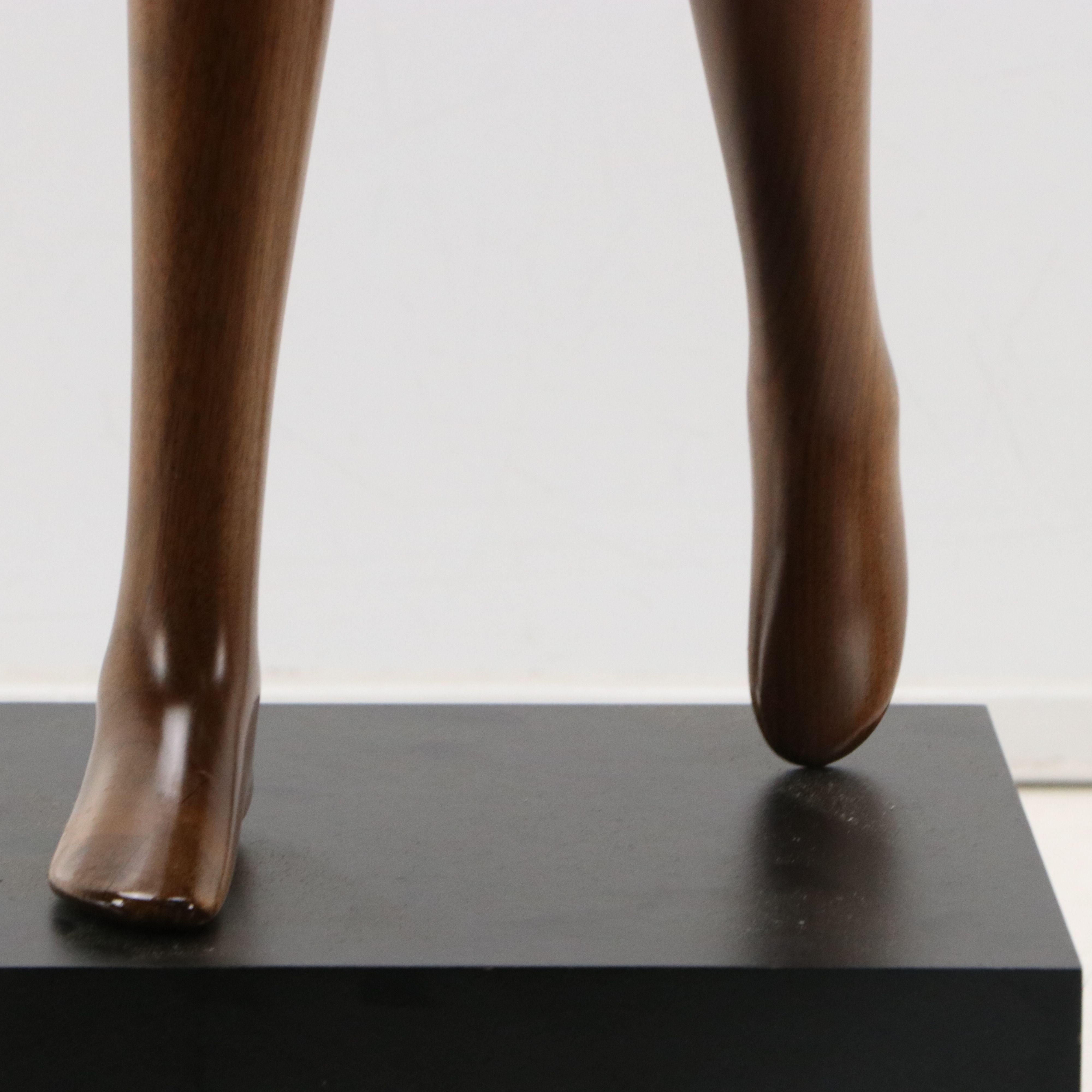Mitchell Slater Carved Walnut Sculpture "Carlie," Late 20th Century