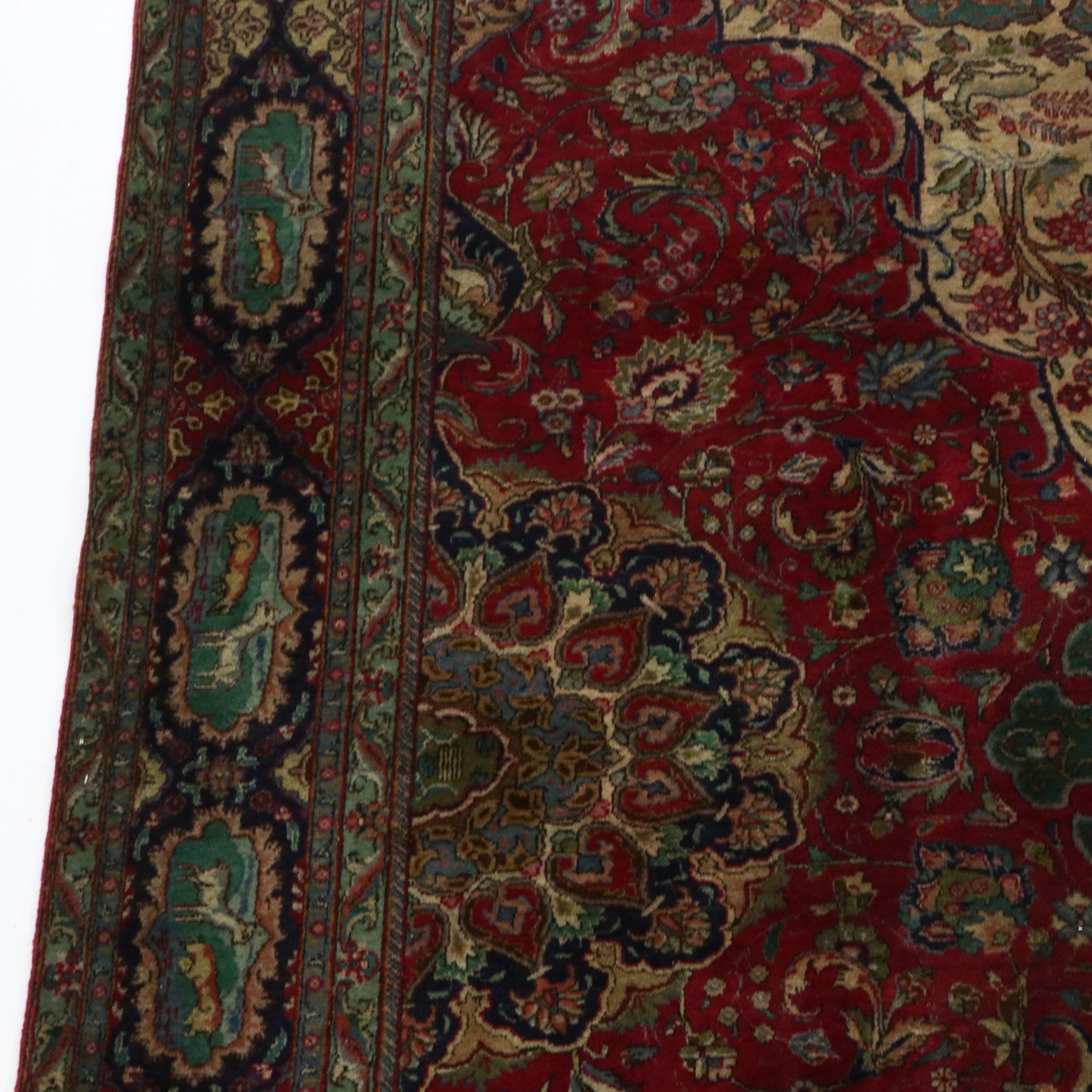 8' x 11'4 Hand-Knotted Persian Kashmar Area Rug