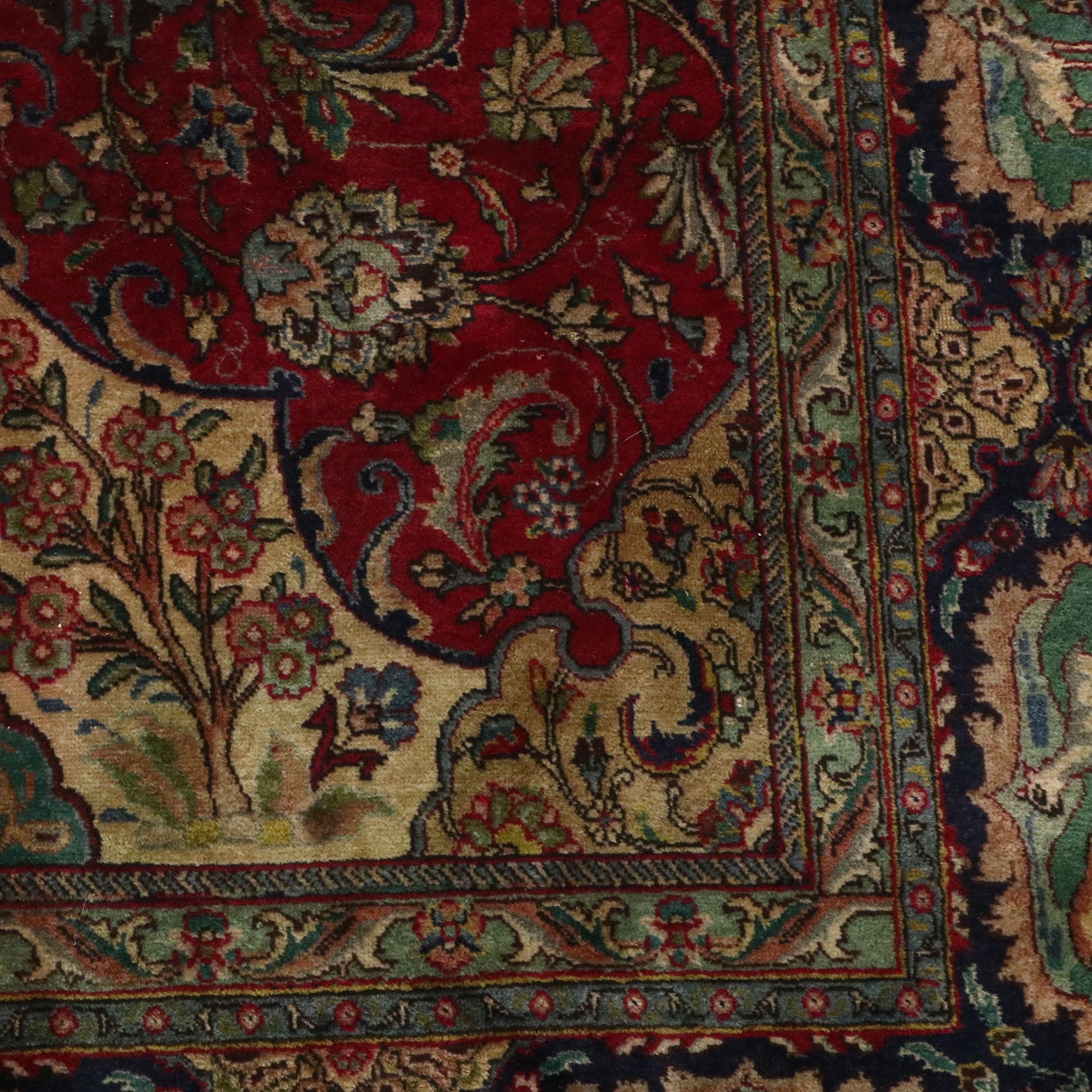 8' x 11'4 Hand-Knotted Persian Kashmar Area Rug