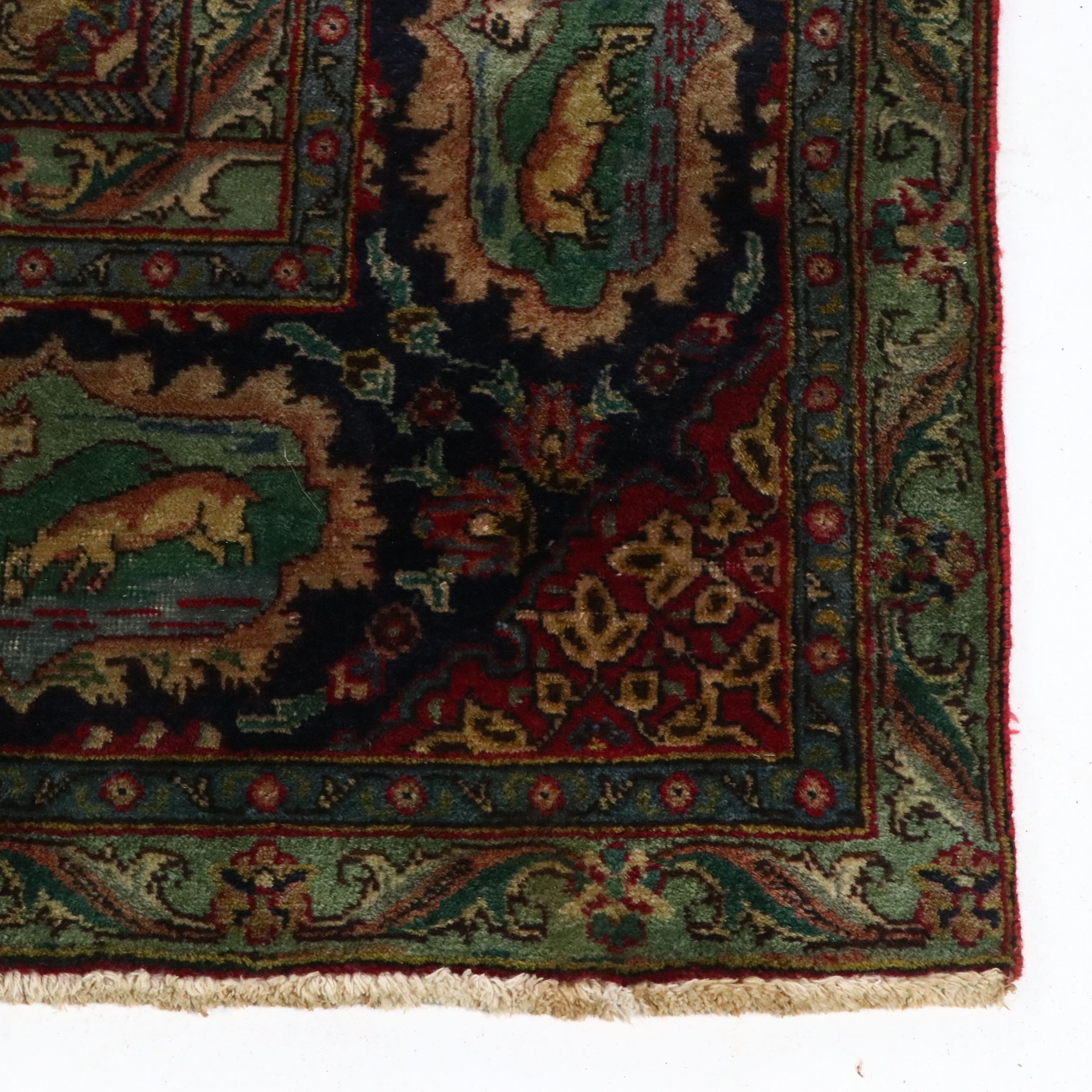 8' x 11'4 Hand-Knotted Persian Kashmar Area Rug