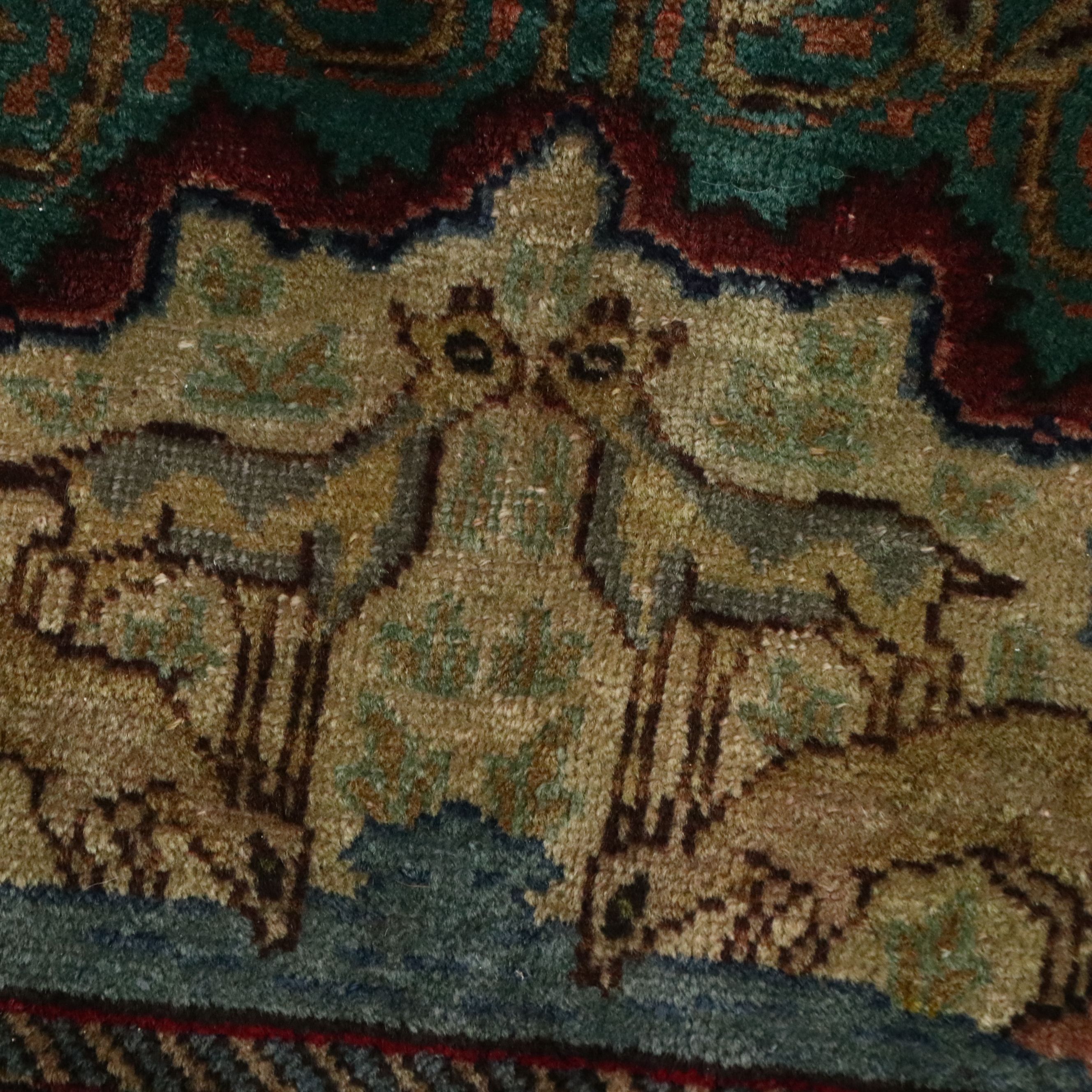 8' x 11'4 Hand-Knotted Persian Kashmar Area Rug