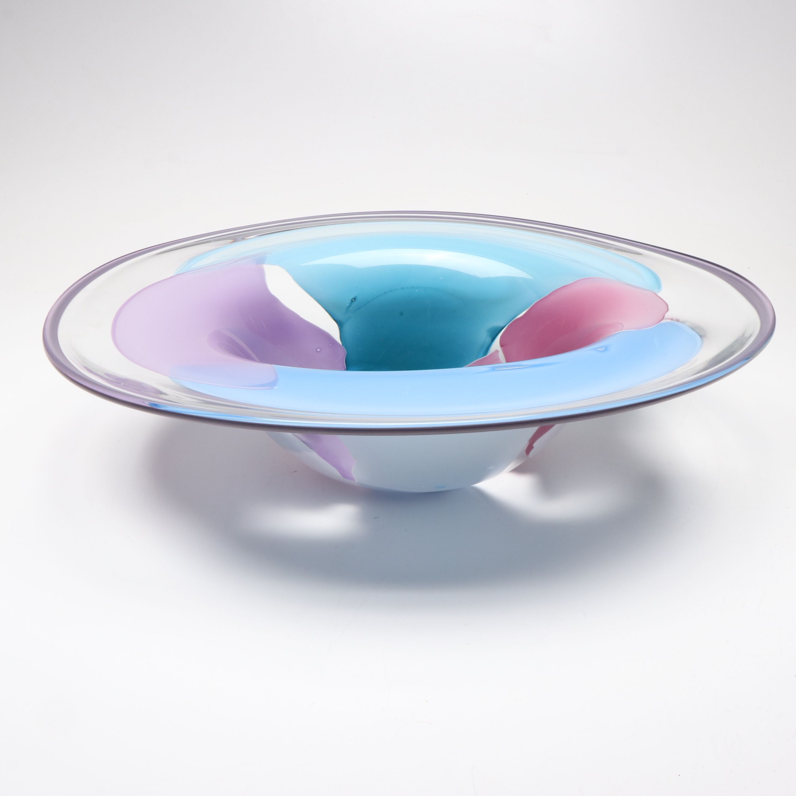 James R. Wilbat Art Glass Bowl, 1992