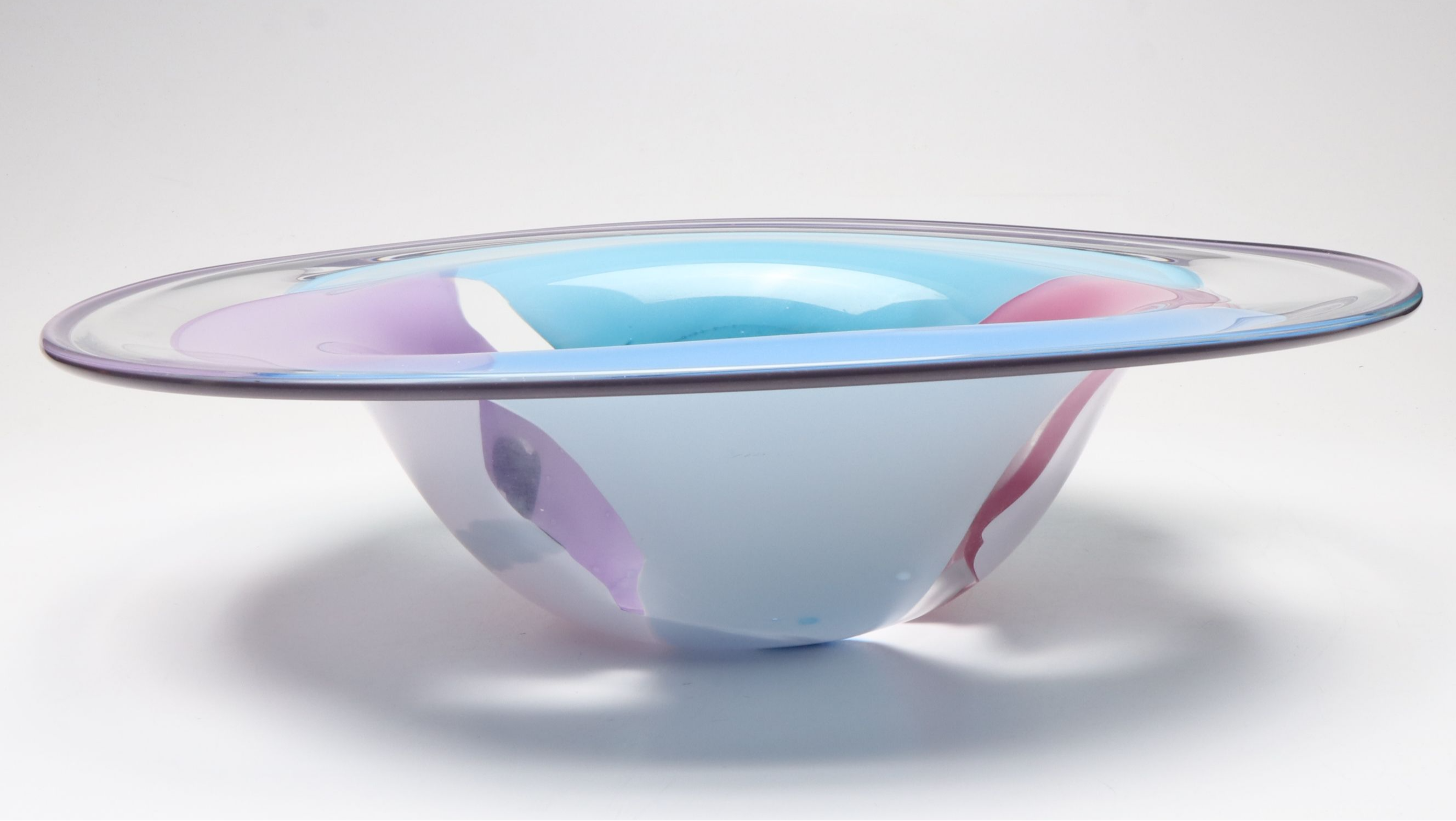 James R. Wilbat Art Glass Bowl, 1992
