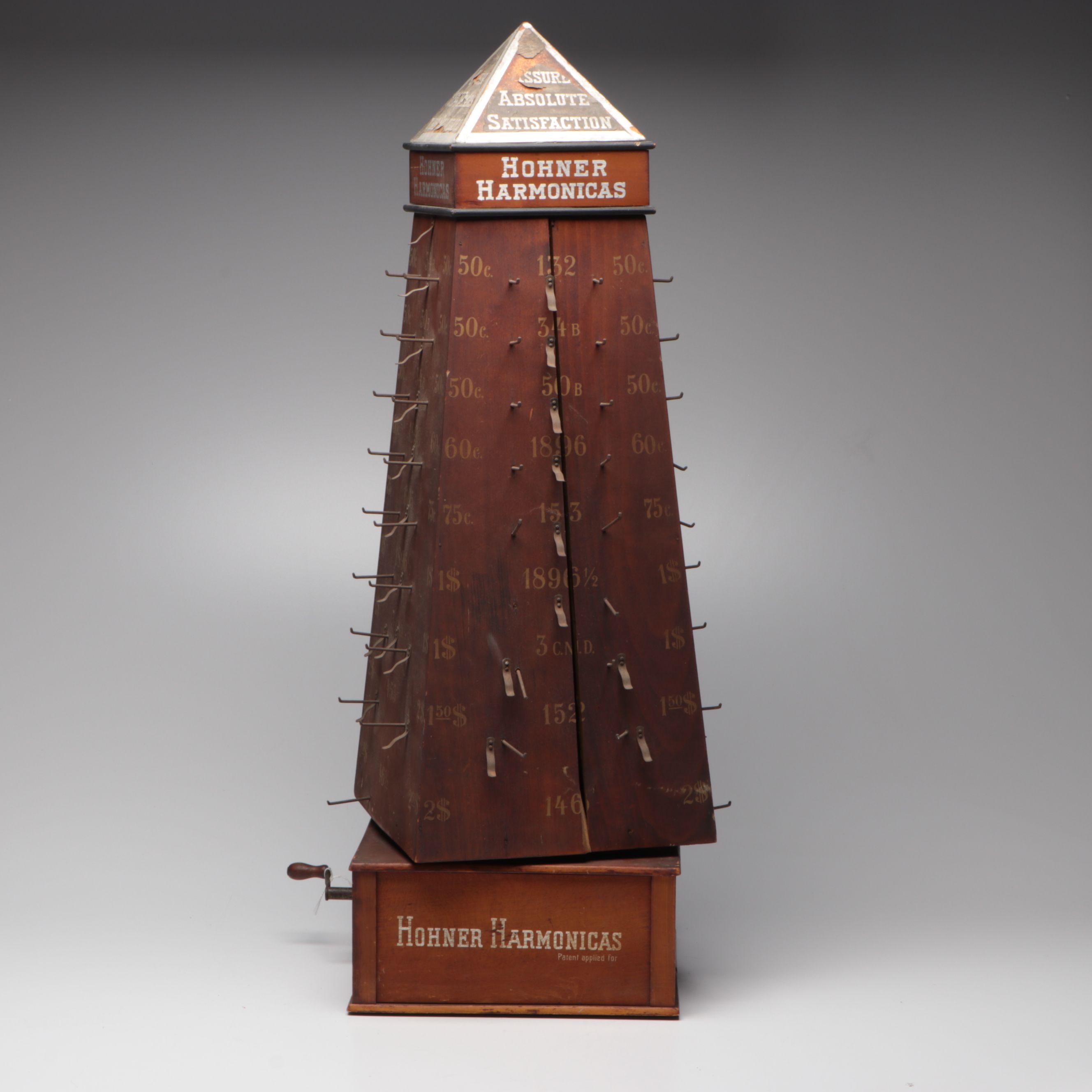 Hohner Harmonicas Rotating Display Stand, Early to Mid-20th Century