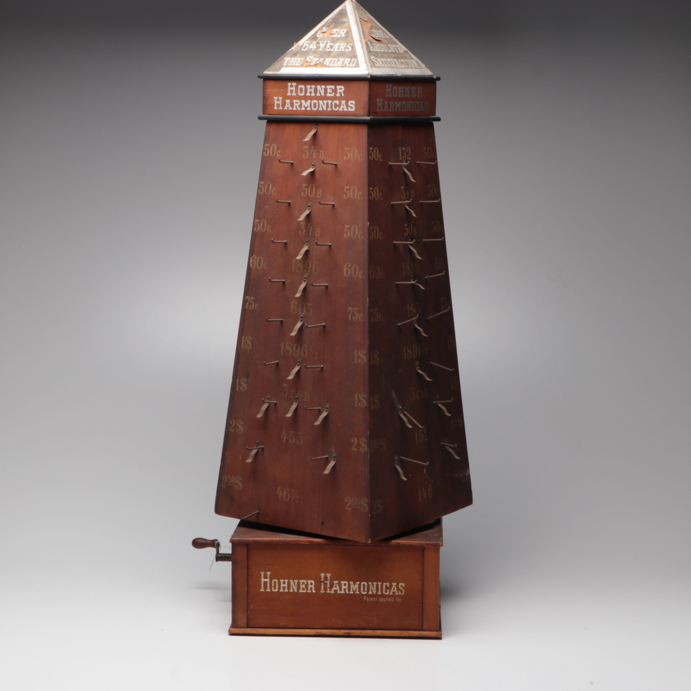 Hohner Harmonicas Rotating Display Stand, Early to Mid-20th Century