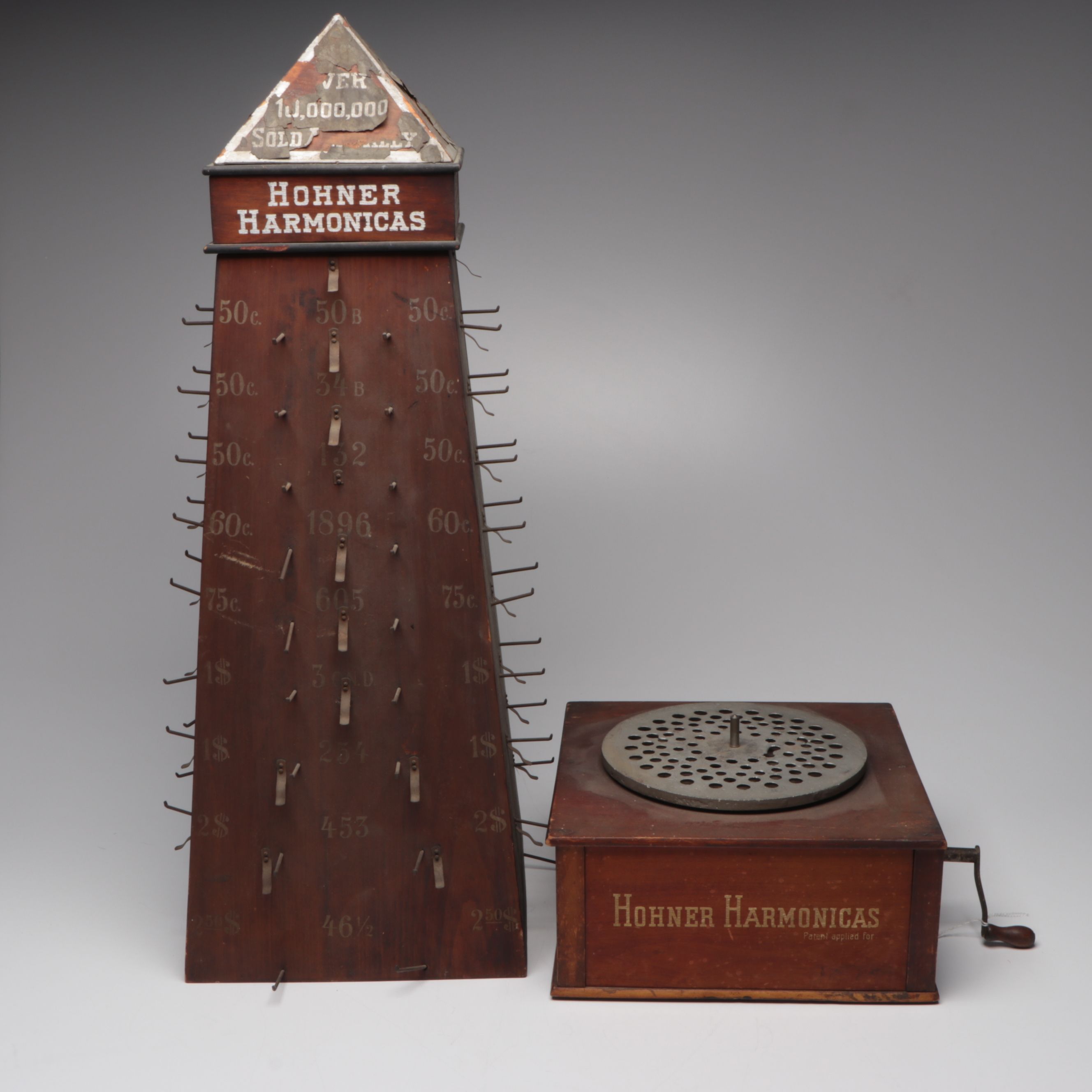 Hohner Harmonicas Rotating Display Stand, Early to Mid-20th Century
