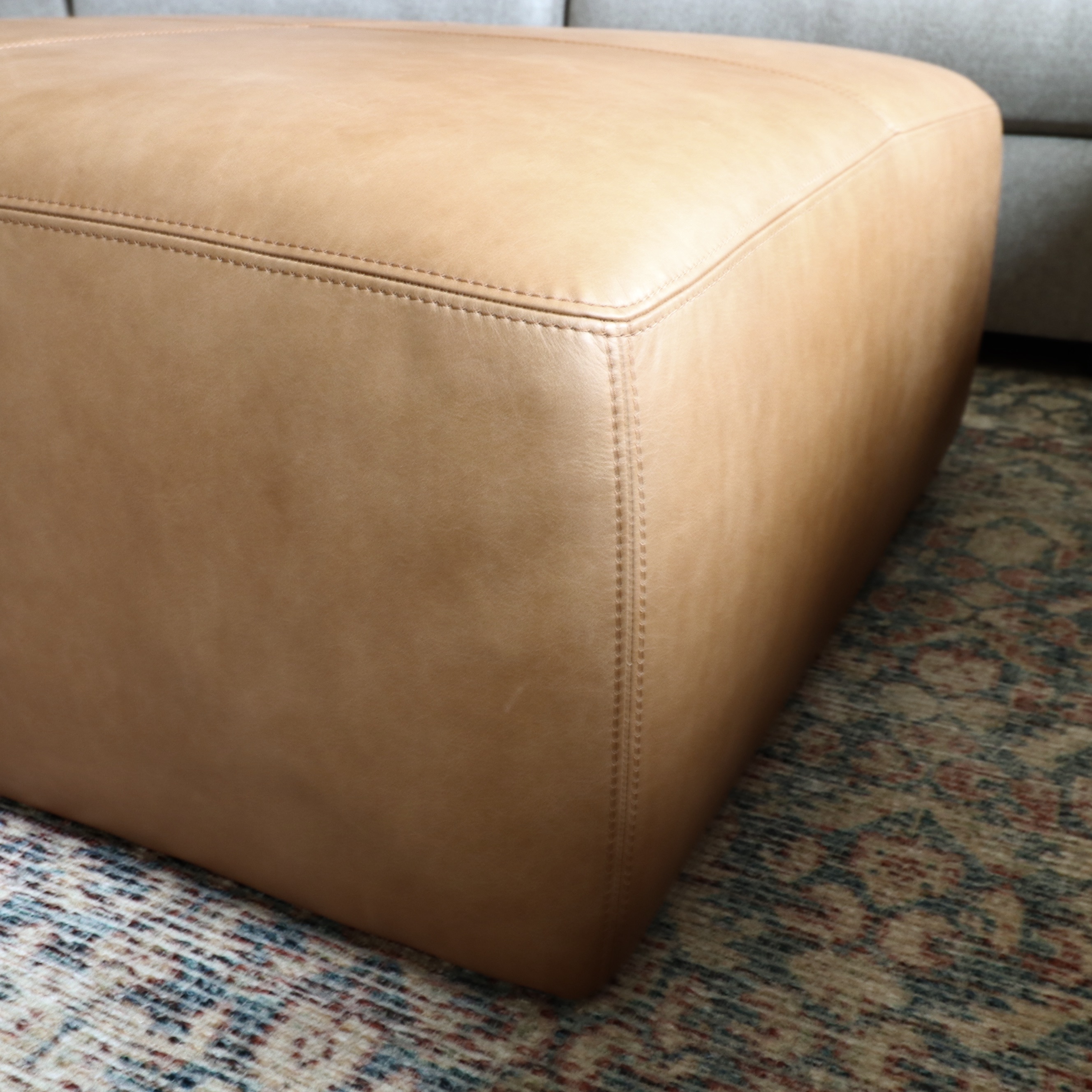 Poly & Bark "Sequoia" Leather Ottoman