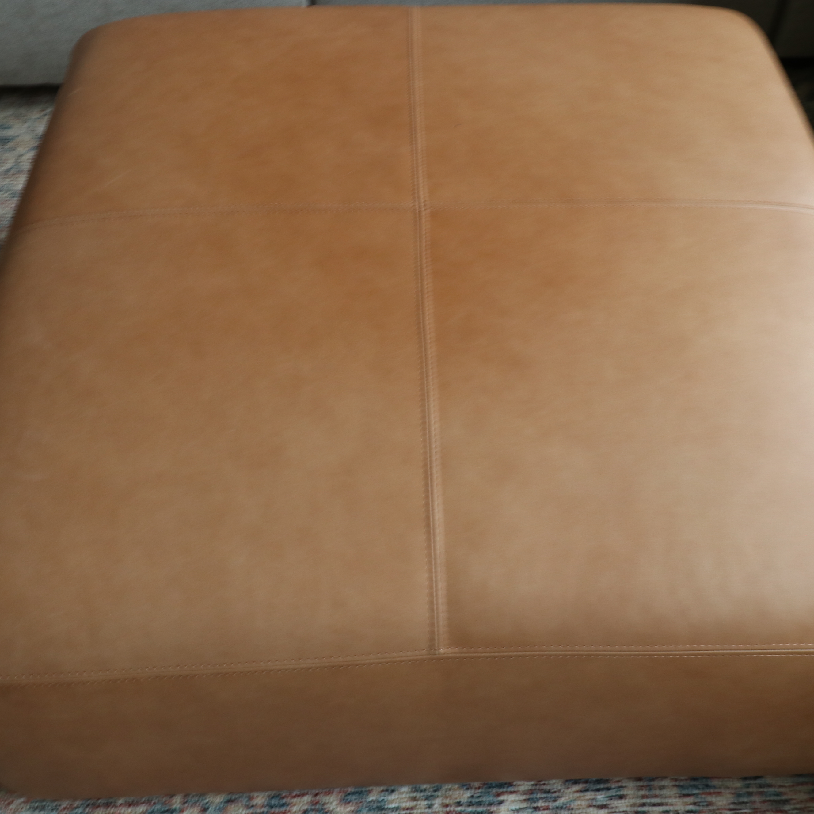 Poly & Bark "Sequoia" Leather Ottoman