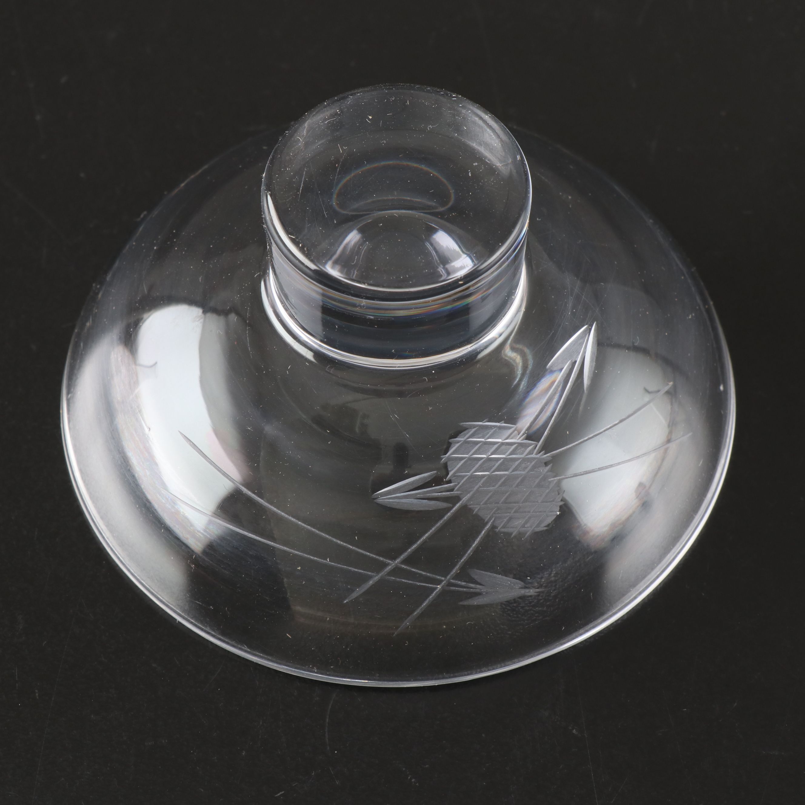 Attributed to Sasaki Crystal Sake Set in Wood Presentation Box