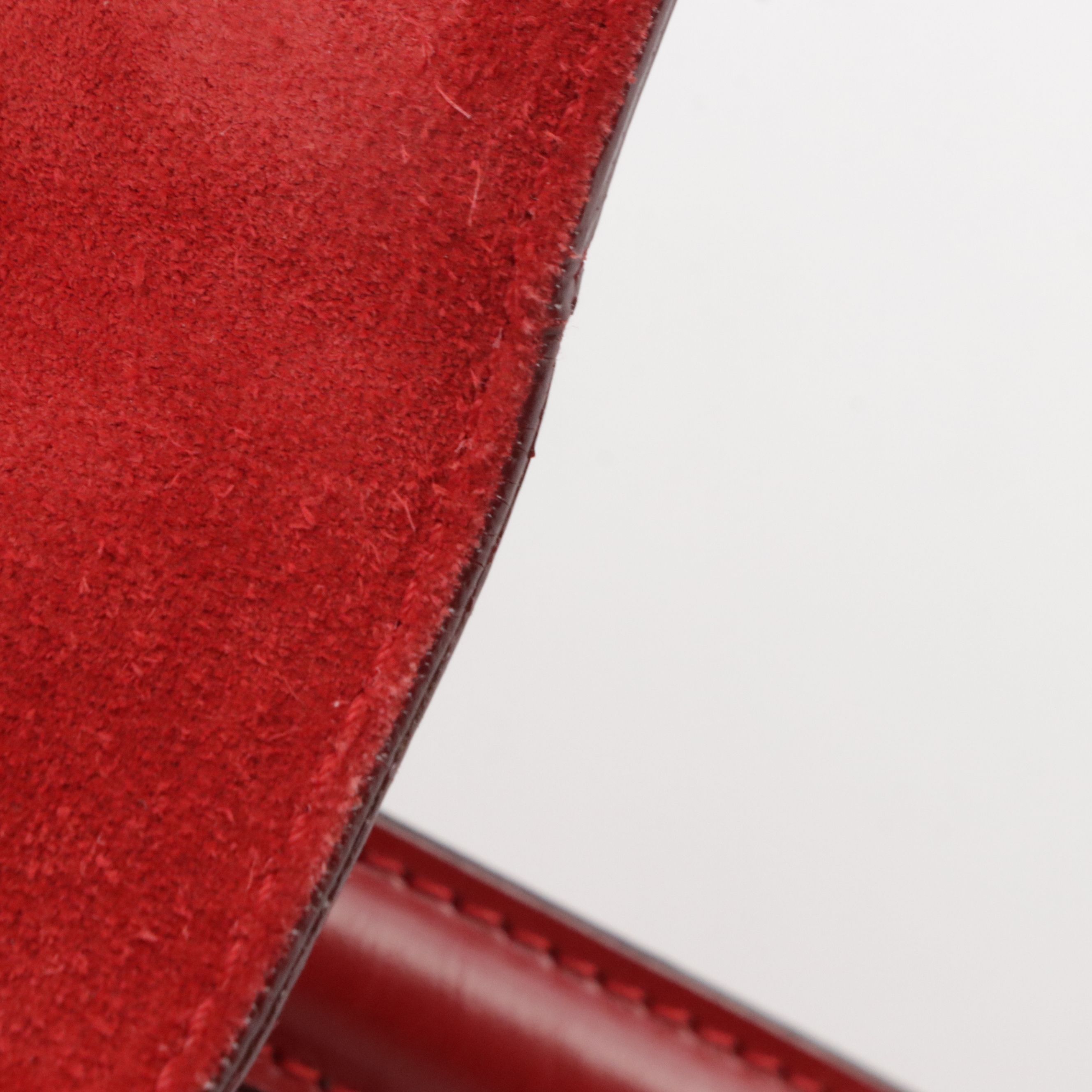 Salvatore Ferragamo Front Flap Shoulder Bag in Red Gancini Embossed Leather