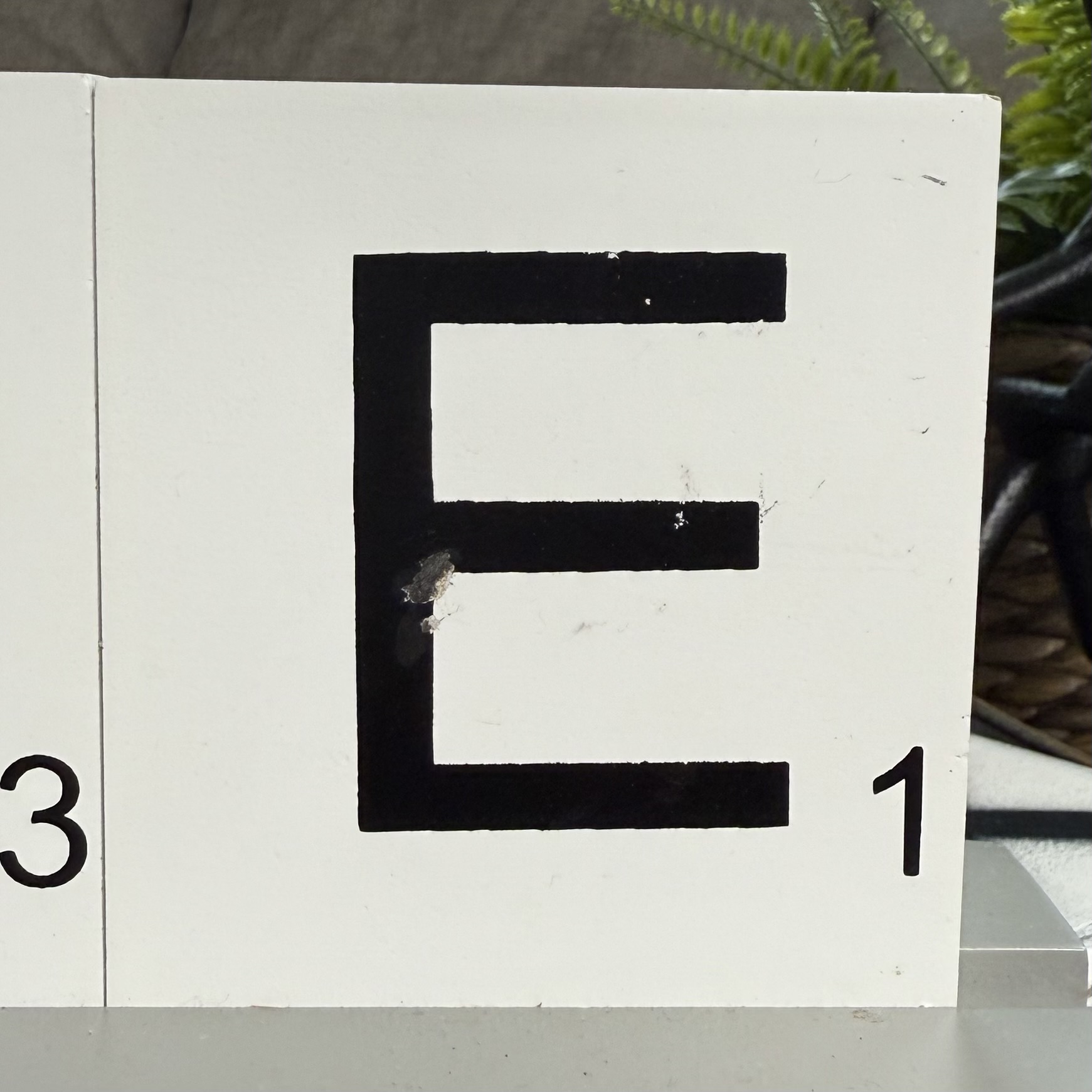 Scrabble Style "Home" Table Sign with Tic-Tac-Toe Blocks and More Modern Décor