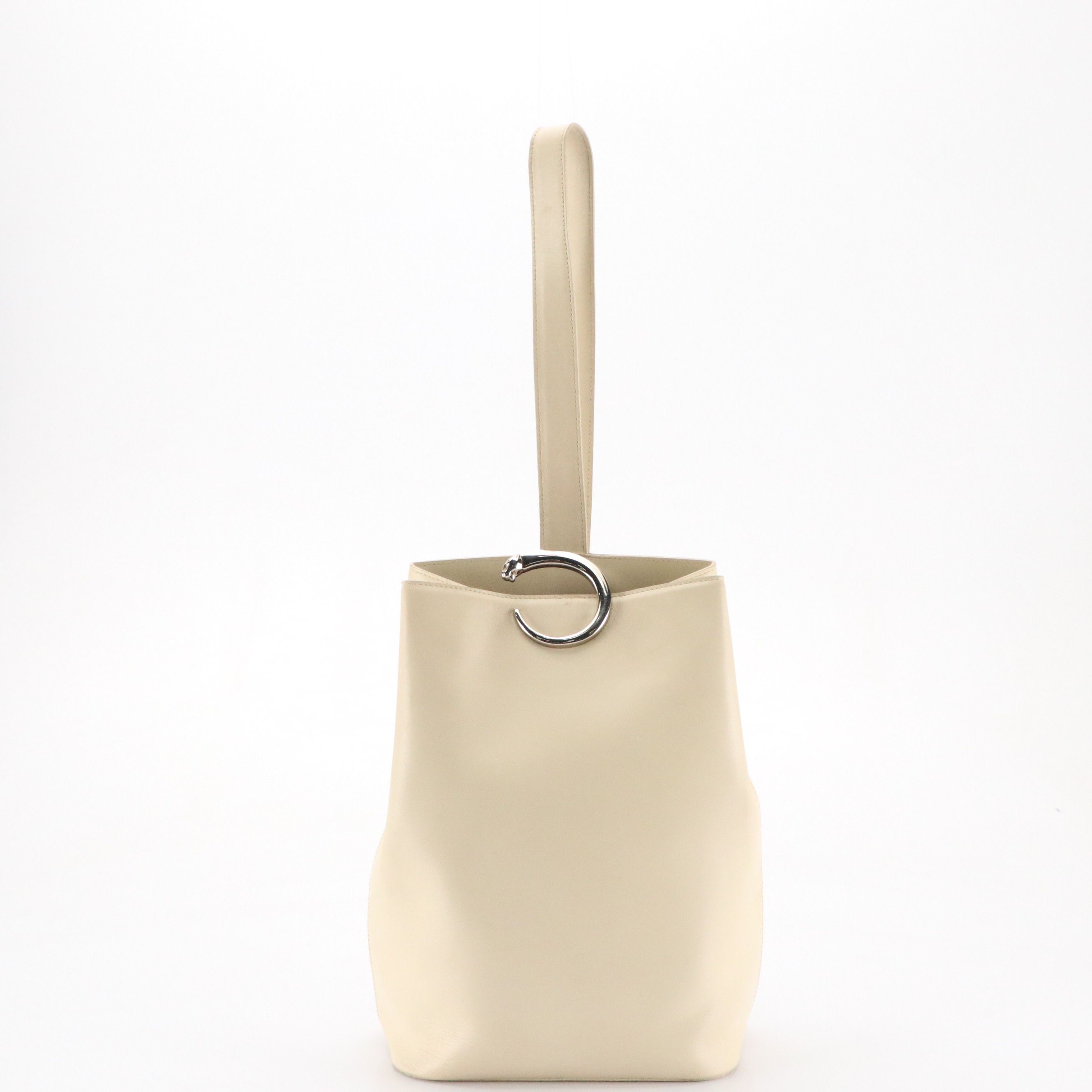 Cartier Panthère Bucket Bag in Ivory Leather, 1990