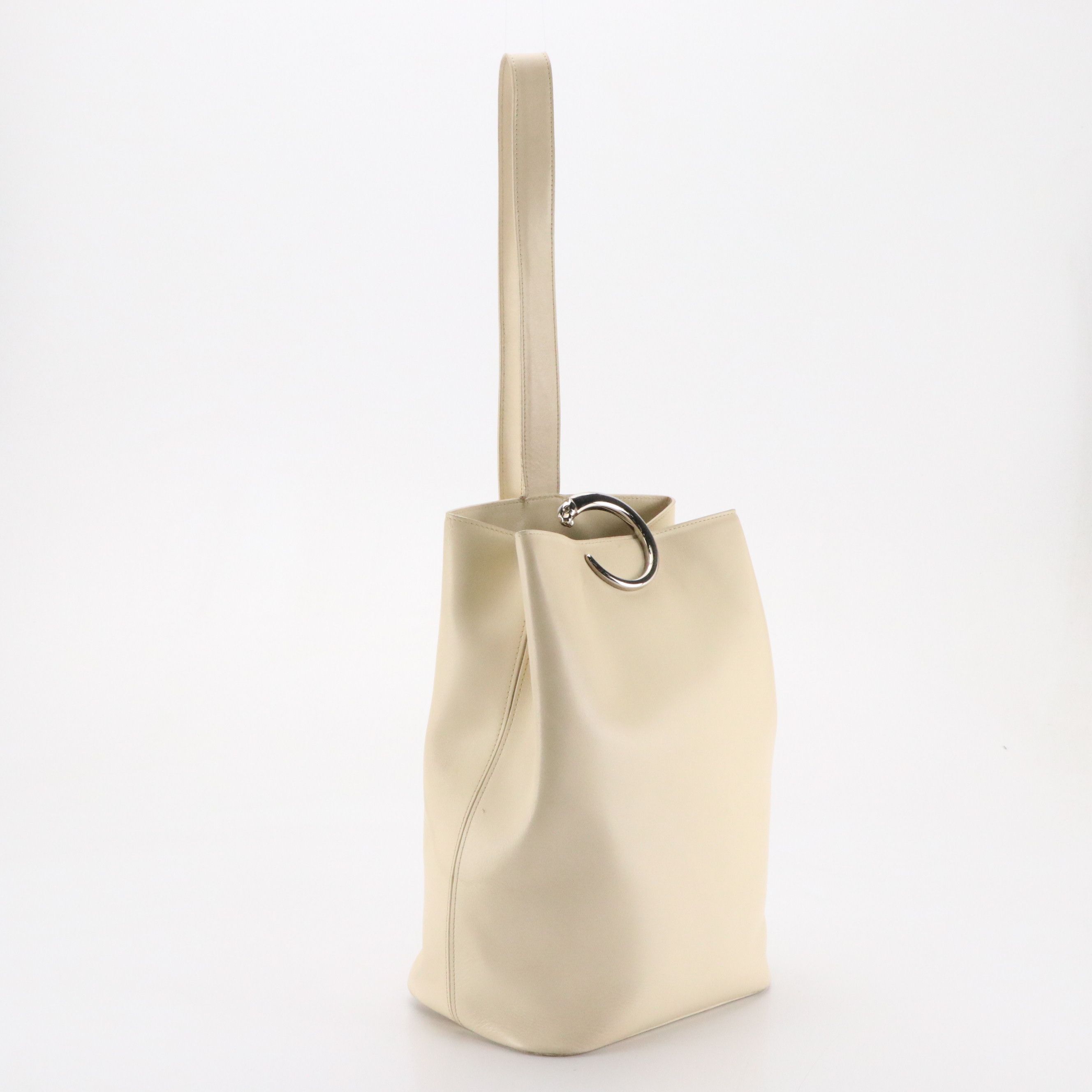 Cartier Panthère Bucket Bag in Ivory Leather, 1990