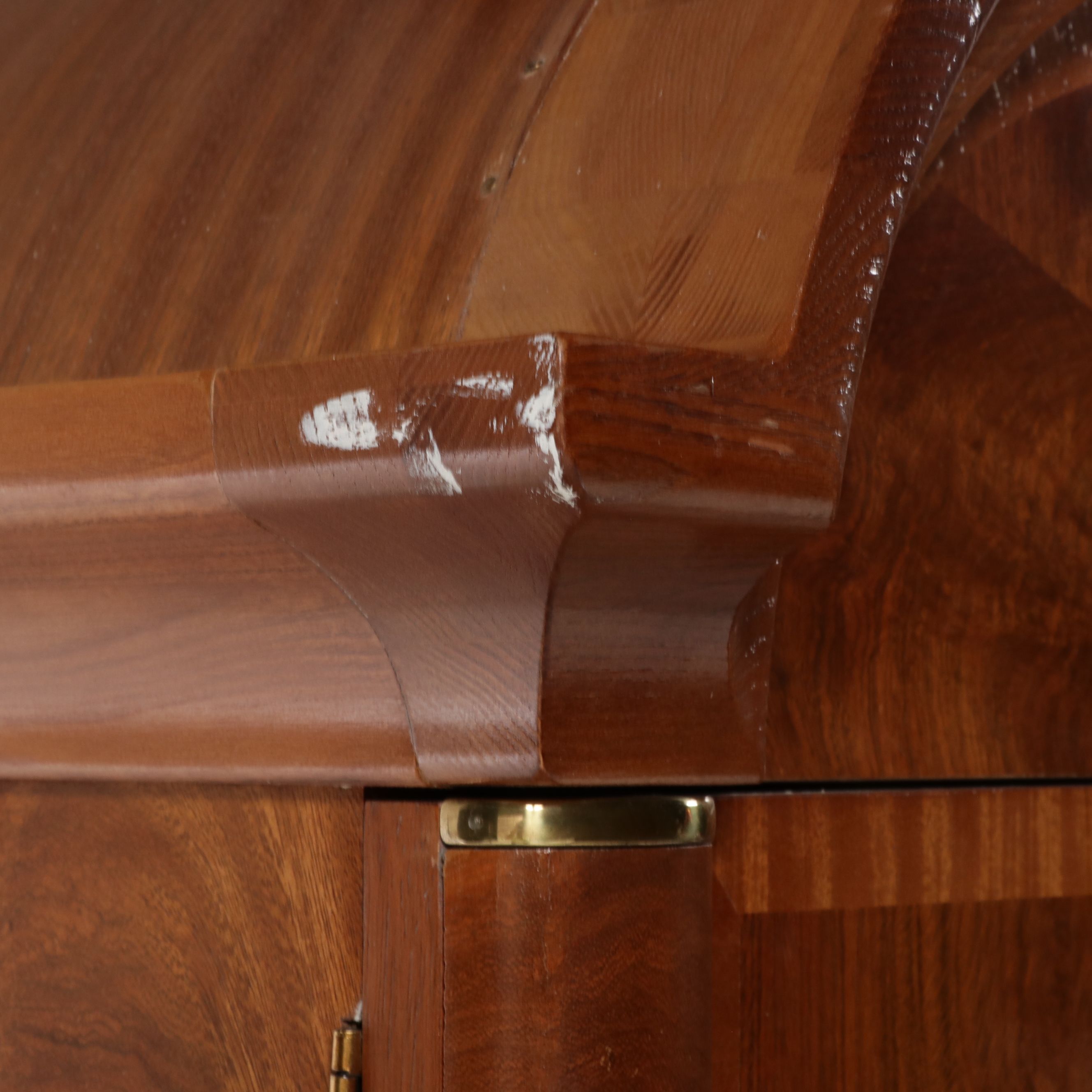 Henredon Burl Walnut Arched Entertainment Armoire, Late 20th Century