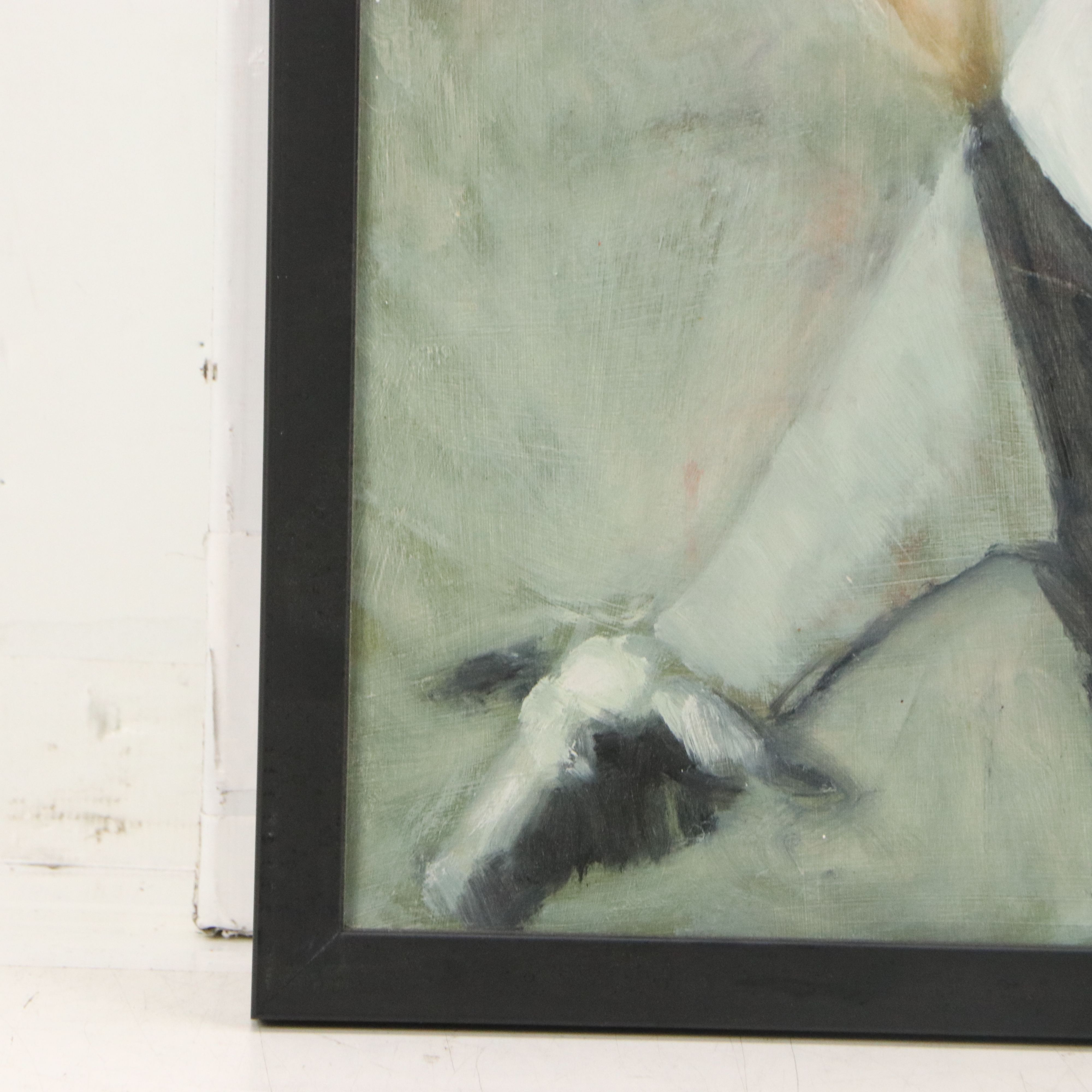 Van Oil Painting of Four Cows, 1967