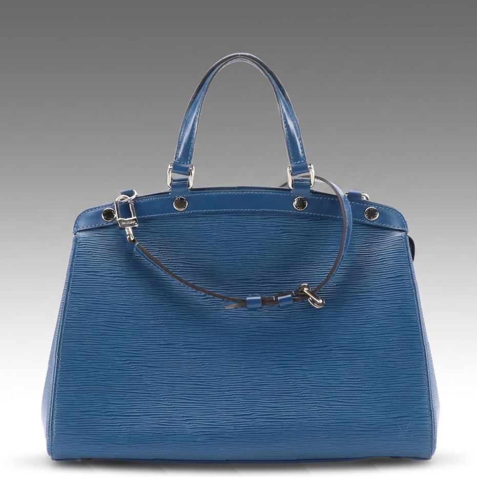 Louis Vuitton Brea MM Two-Way Bag in Toledo Blue Epi Leather