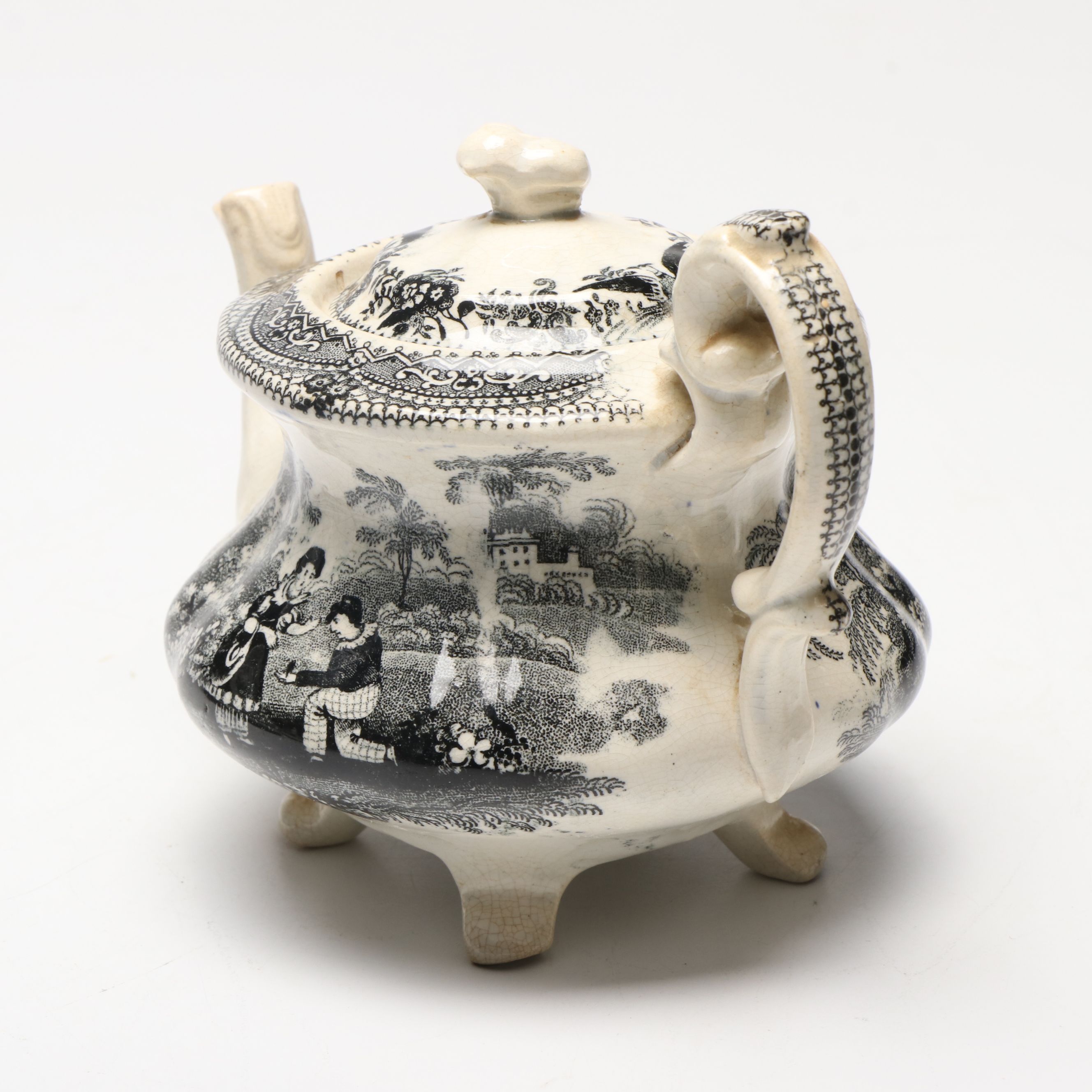 Spode Archive Collection Plates with 19th Century English Black Transferware