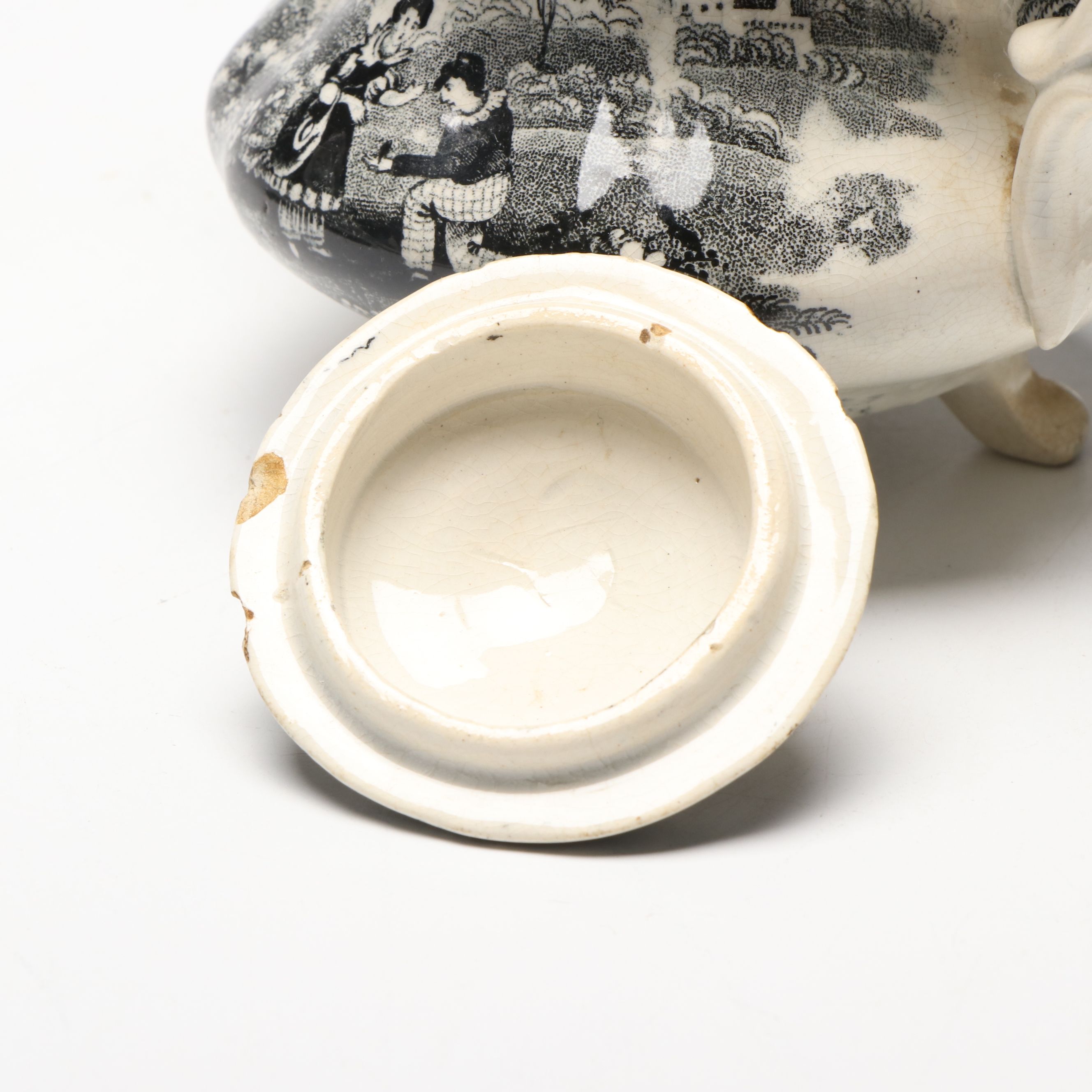 Spode Archive Collection Plates with 19th Century English Black Transferware