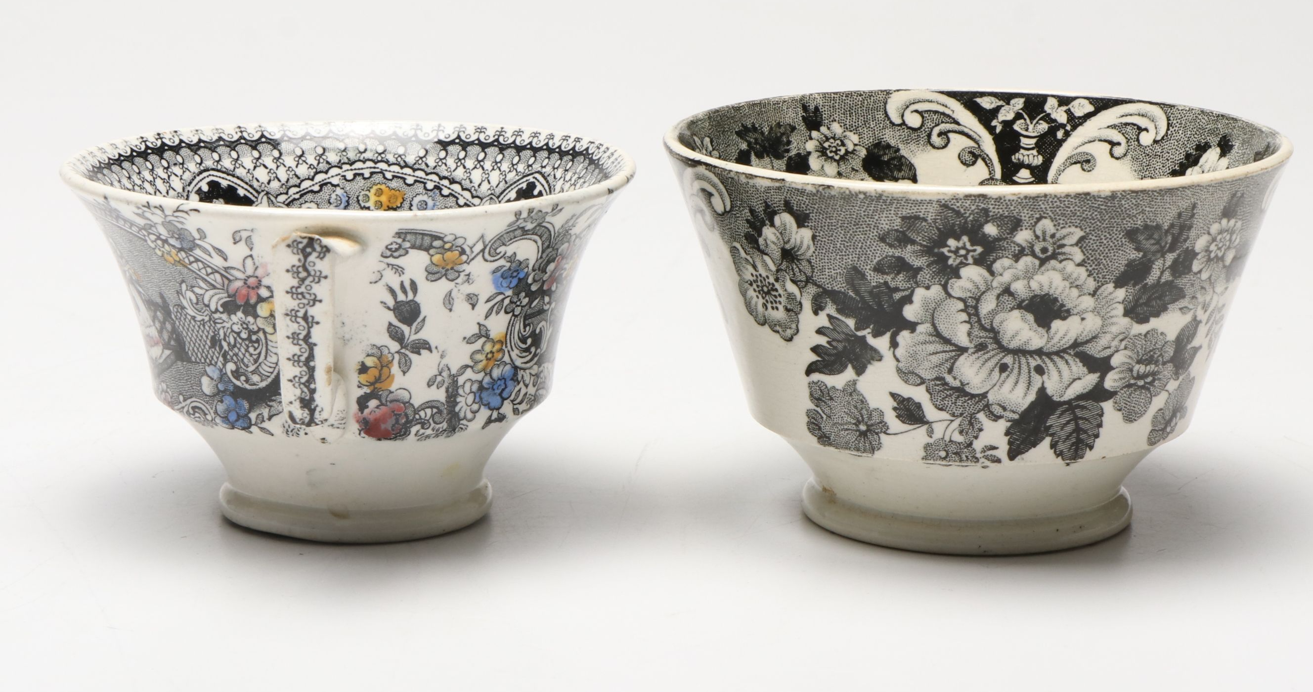 Spode Archive Collection Plates with 19th Century English Black Transferware