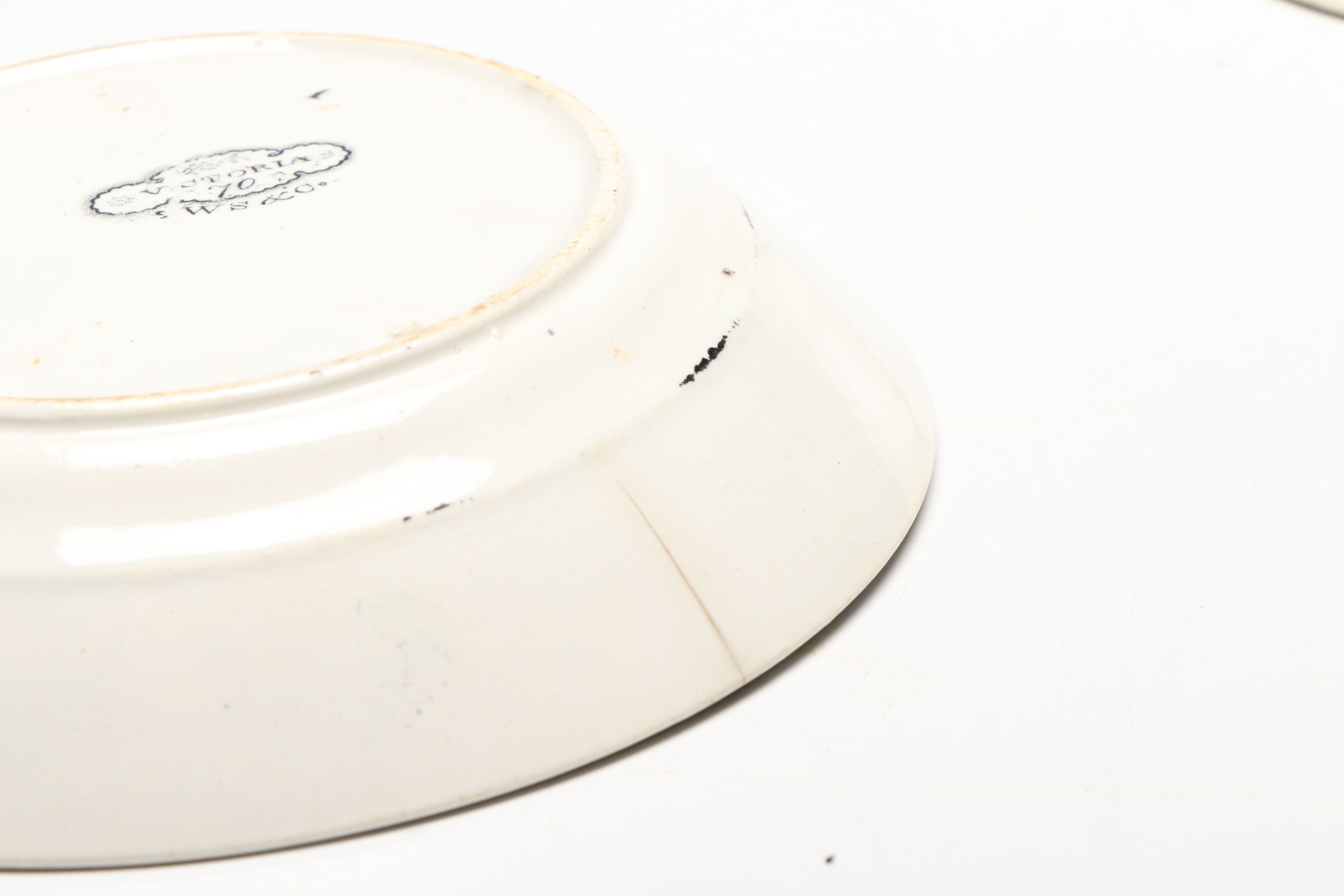 Spode Archive Collection Plates with 19th Century English Black Transferware