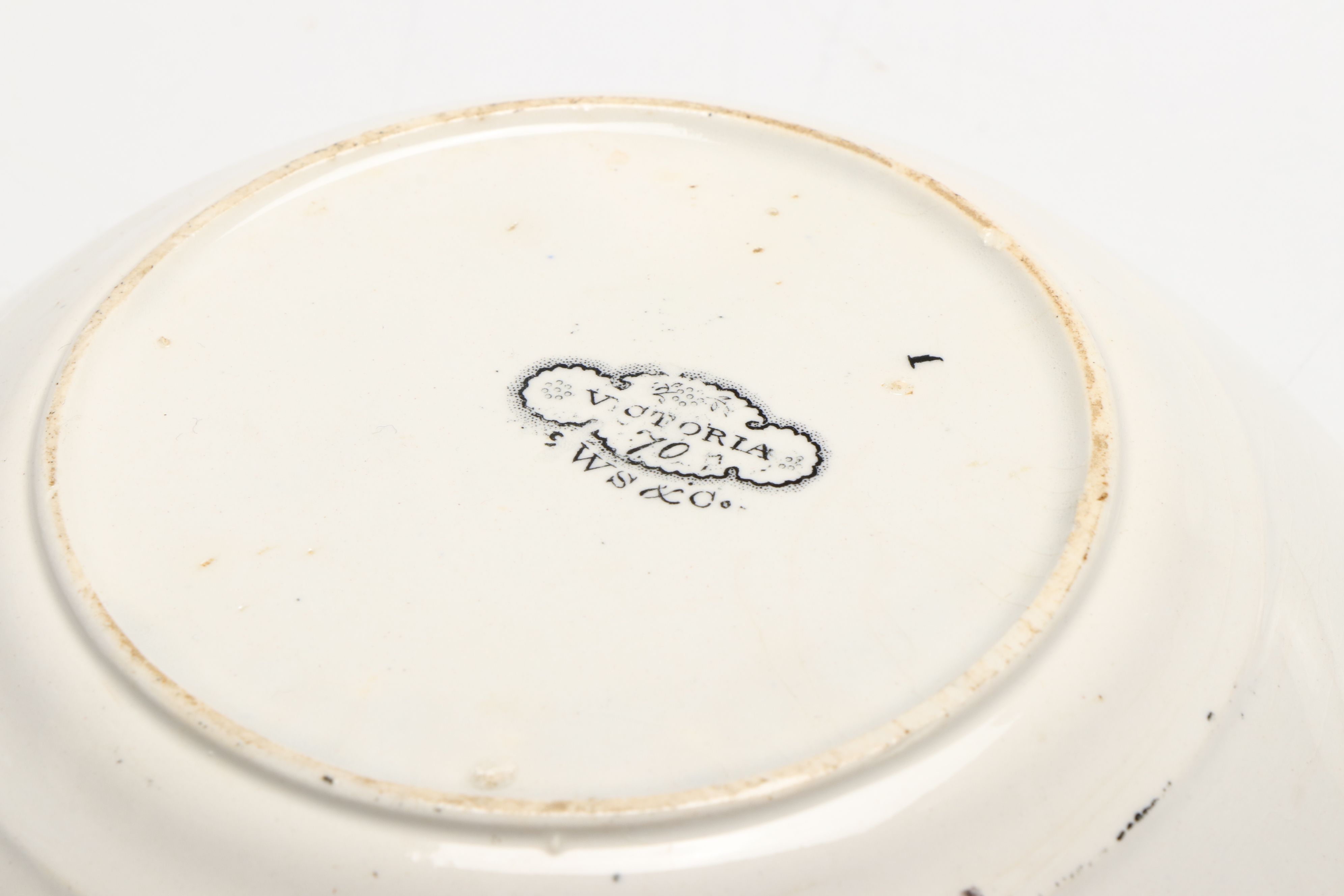 Spode Archive Collection Plates with 19th Century English Black Transferware