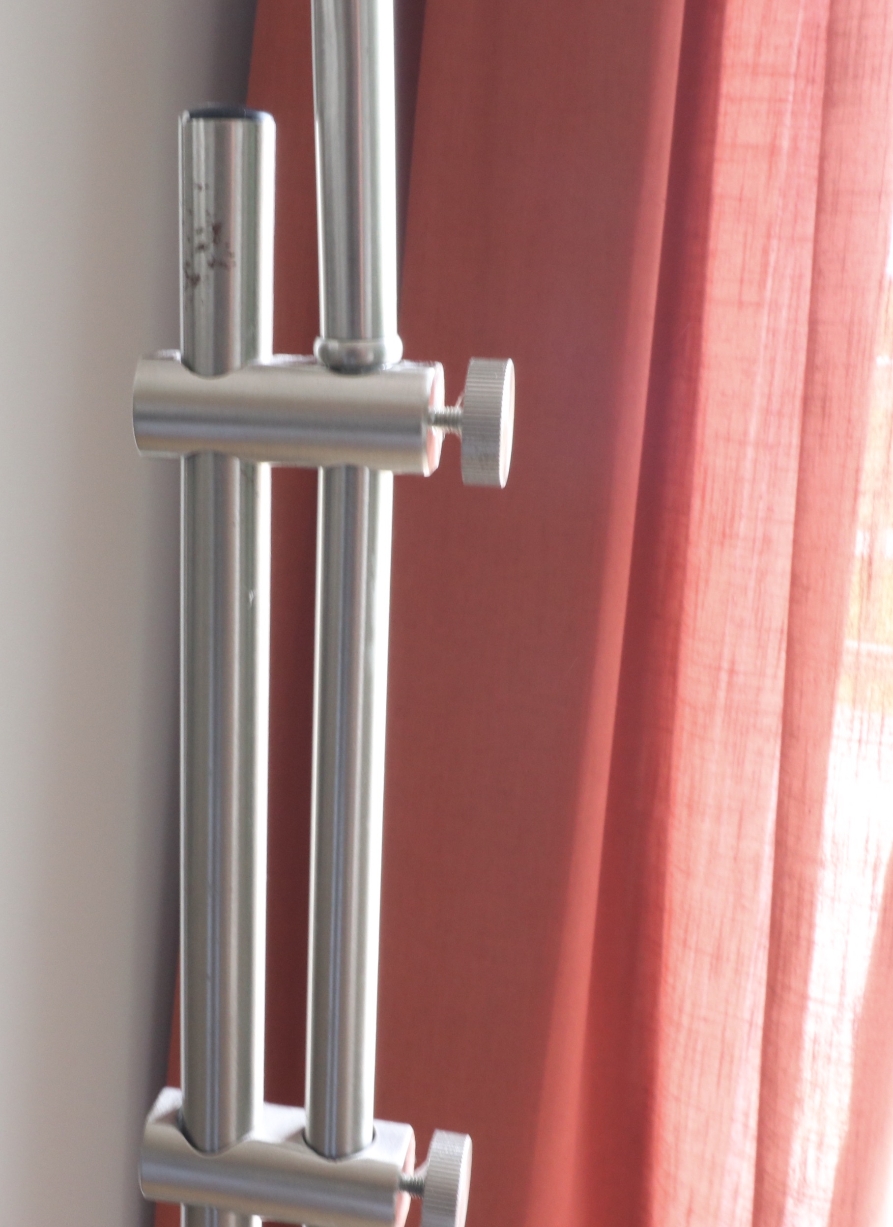 Pair of Mid Century Modern Pharmacy Style Brushed Metal Lamps
