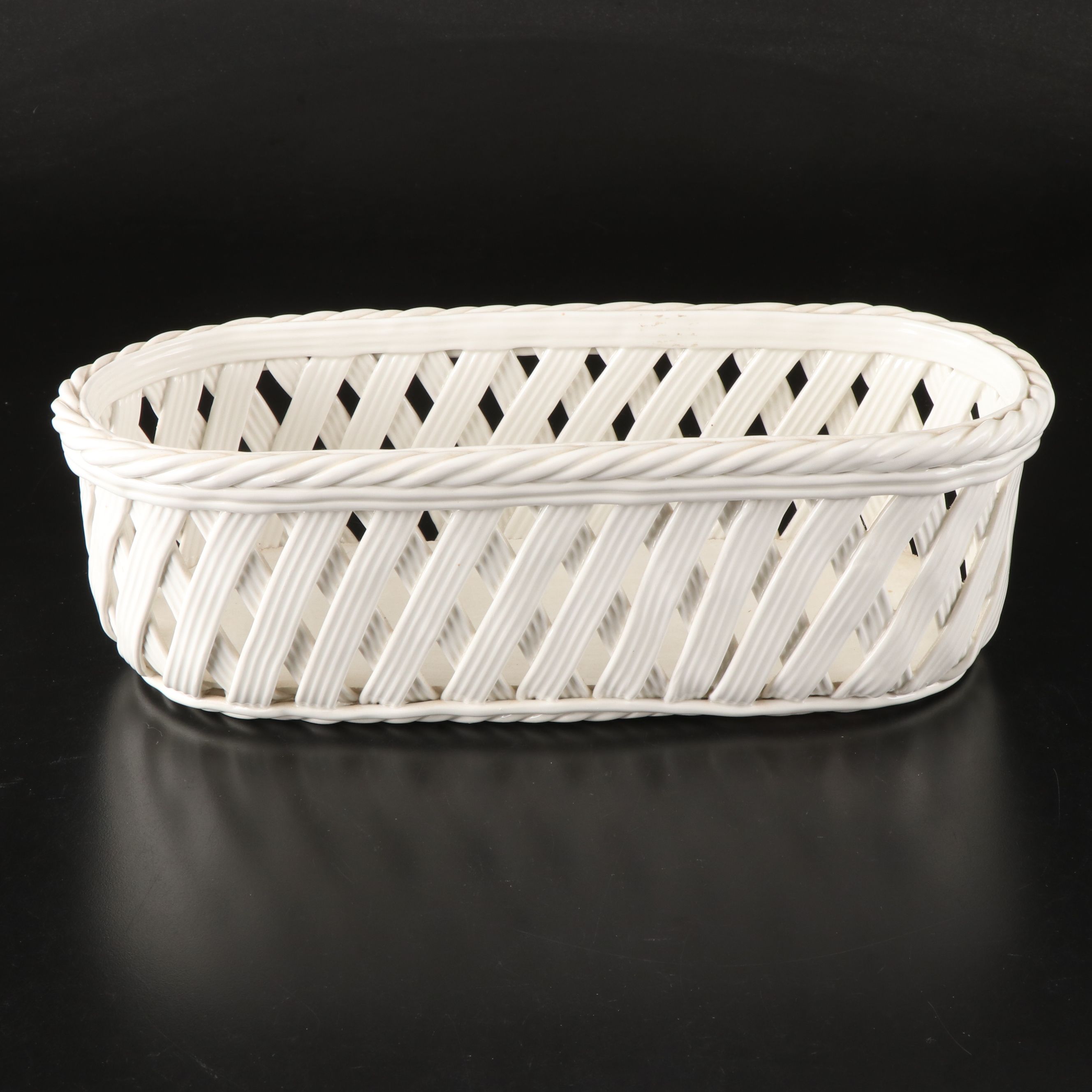 Tiffany & Co. Este Ceramiche Porcelain Vase and Porcelain Basket
