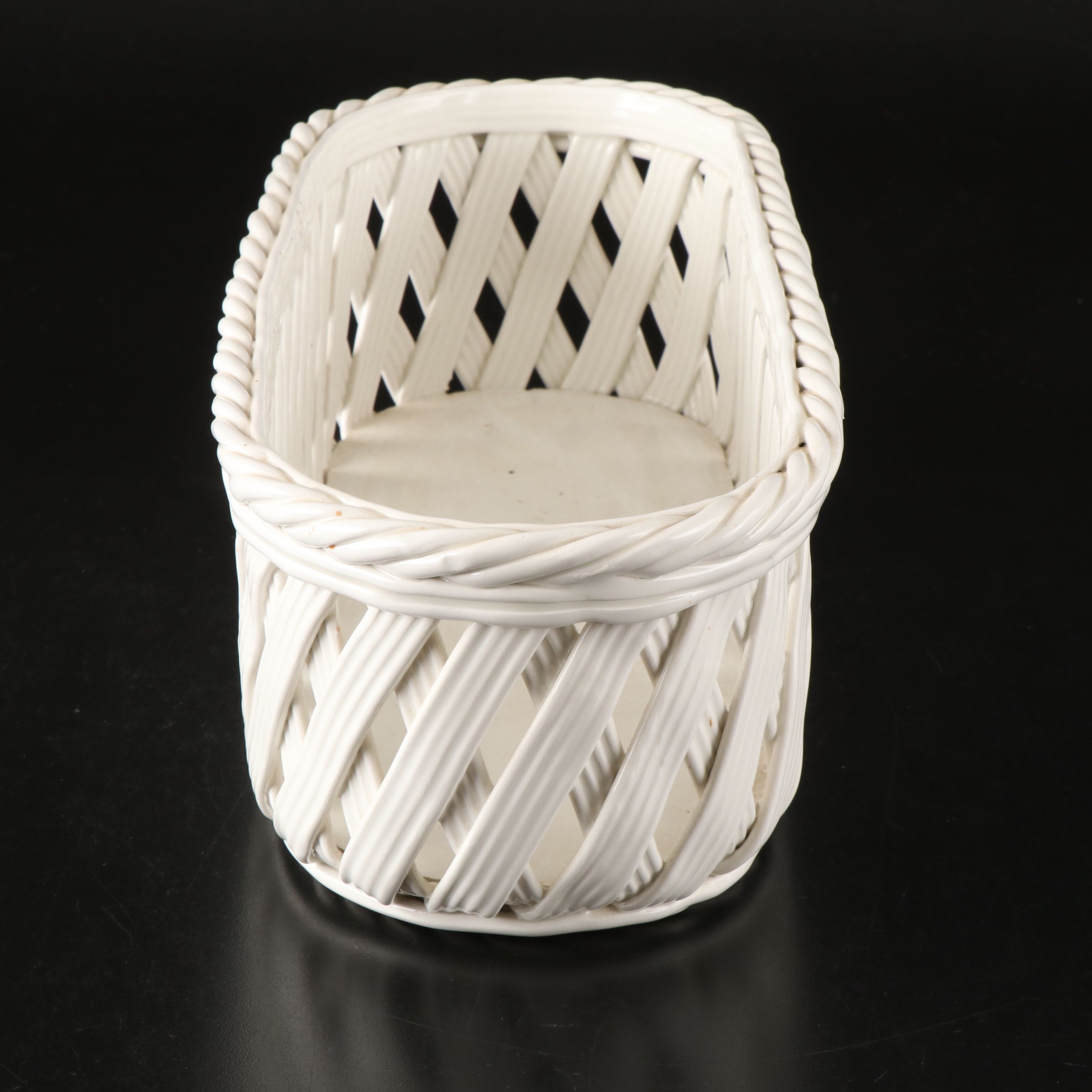 Tiffany & Co. Este Ceramiche Porcelain Vase and Porcelain Basket