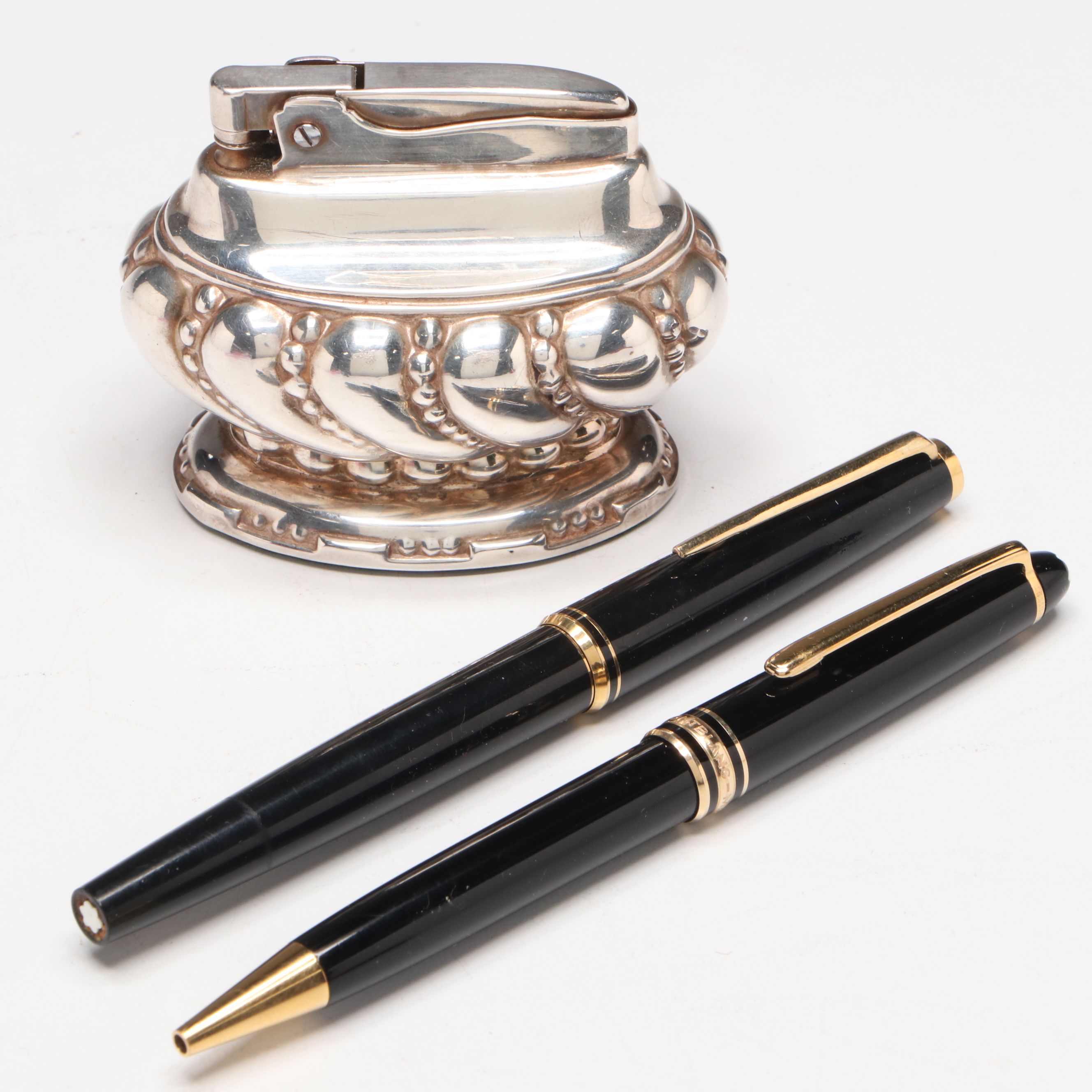 Montblanc Meisterstück 14K Nib Fountain Pen, Ballpoint Pen and Ronson Lighter