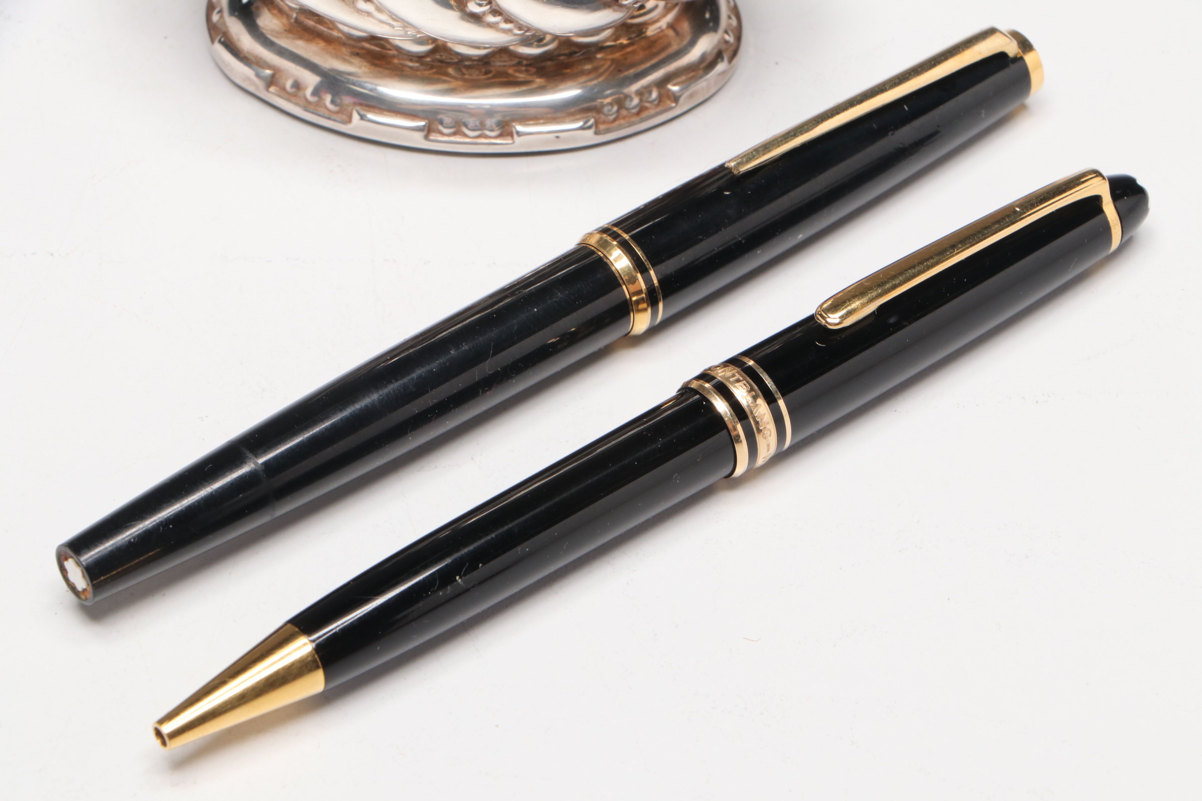 Montblanc Meisterstück 14K Nib Fountain Pen, Ballpoint Pen and Ronson Lighter