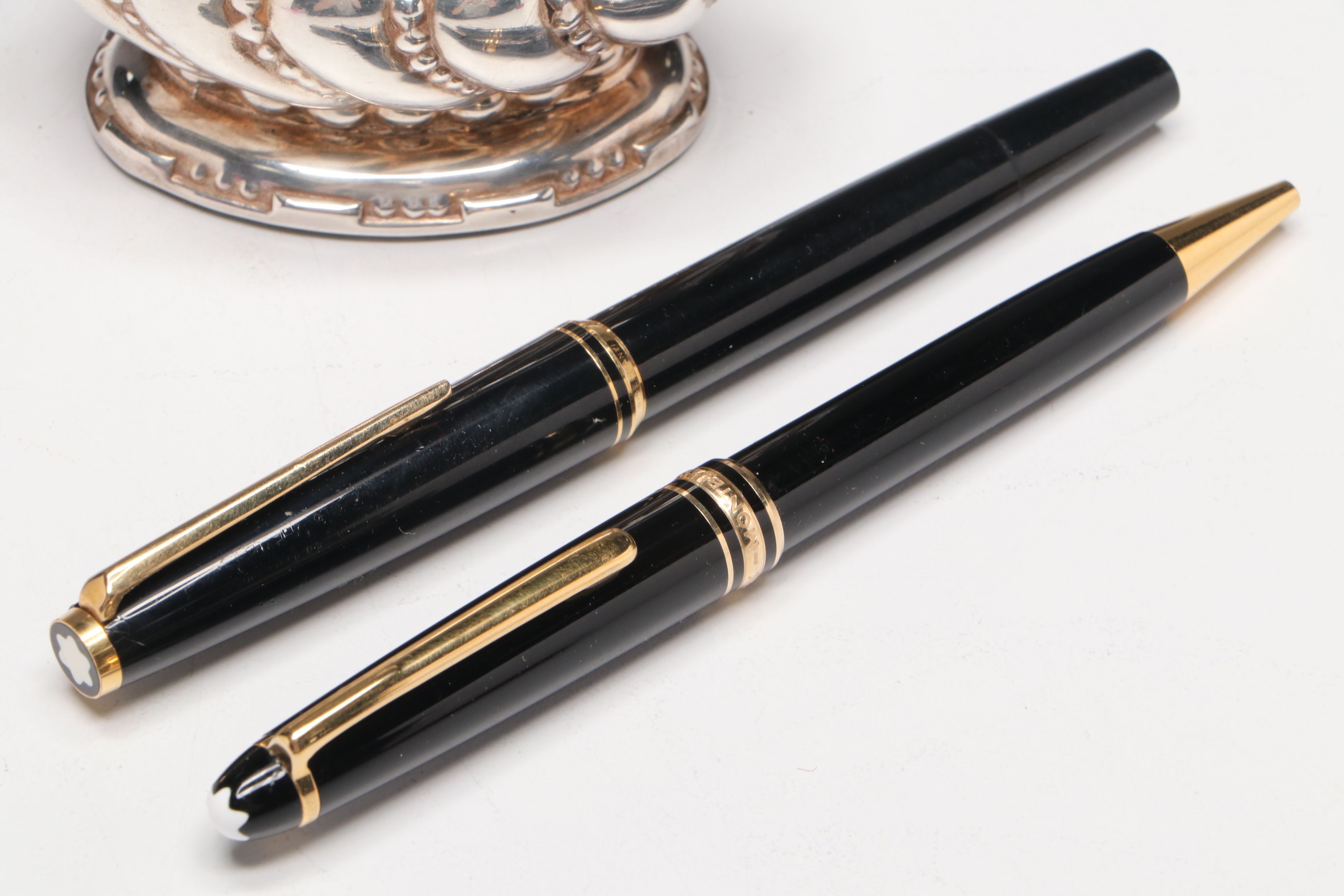 Montblanc Meisterstück 14K Nib Fountain Pen, Ballpoint Pen and Ronson Lighter
